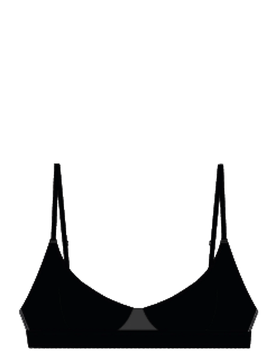 Understatement Underwear - Opaque Triangle Scoop Bralette - bralette - black - 1
