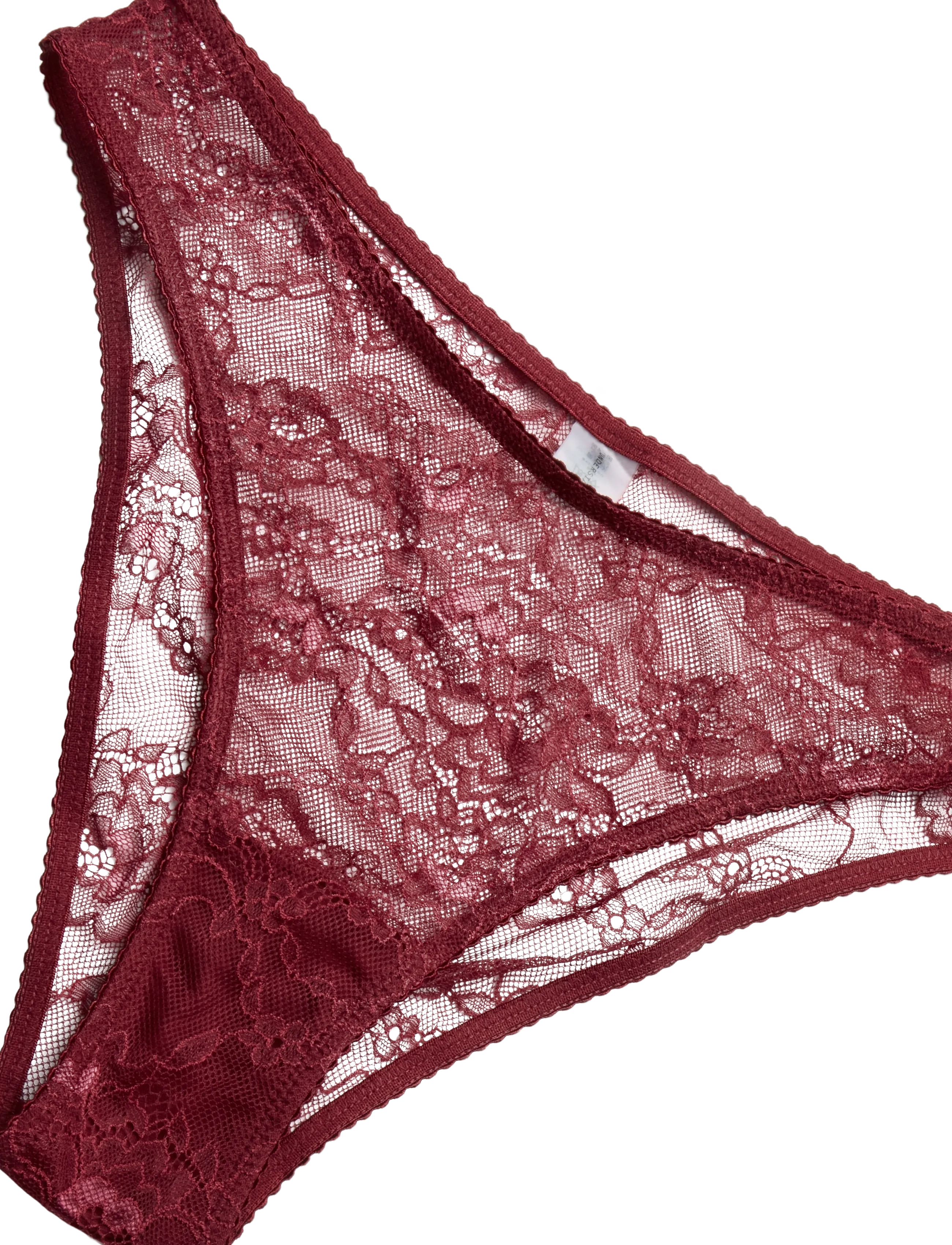 Understatement Underwear - Lace Midi Briefs - briefs - rumba red - 2