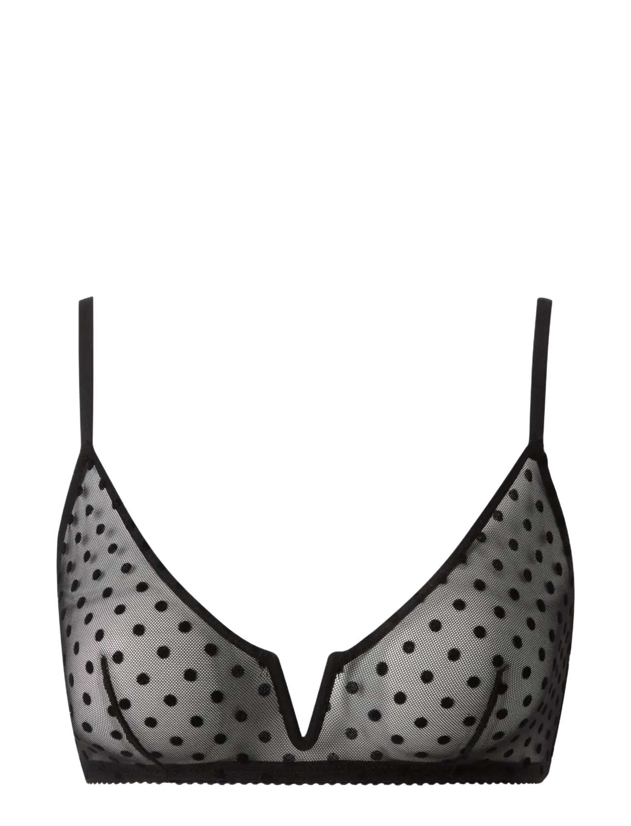 Understatement Underwear Mesh V-Balconette - Nordischer Stil - BLACK DOTS / black