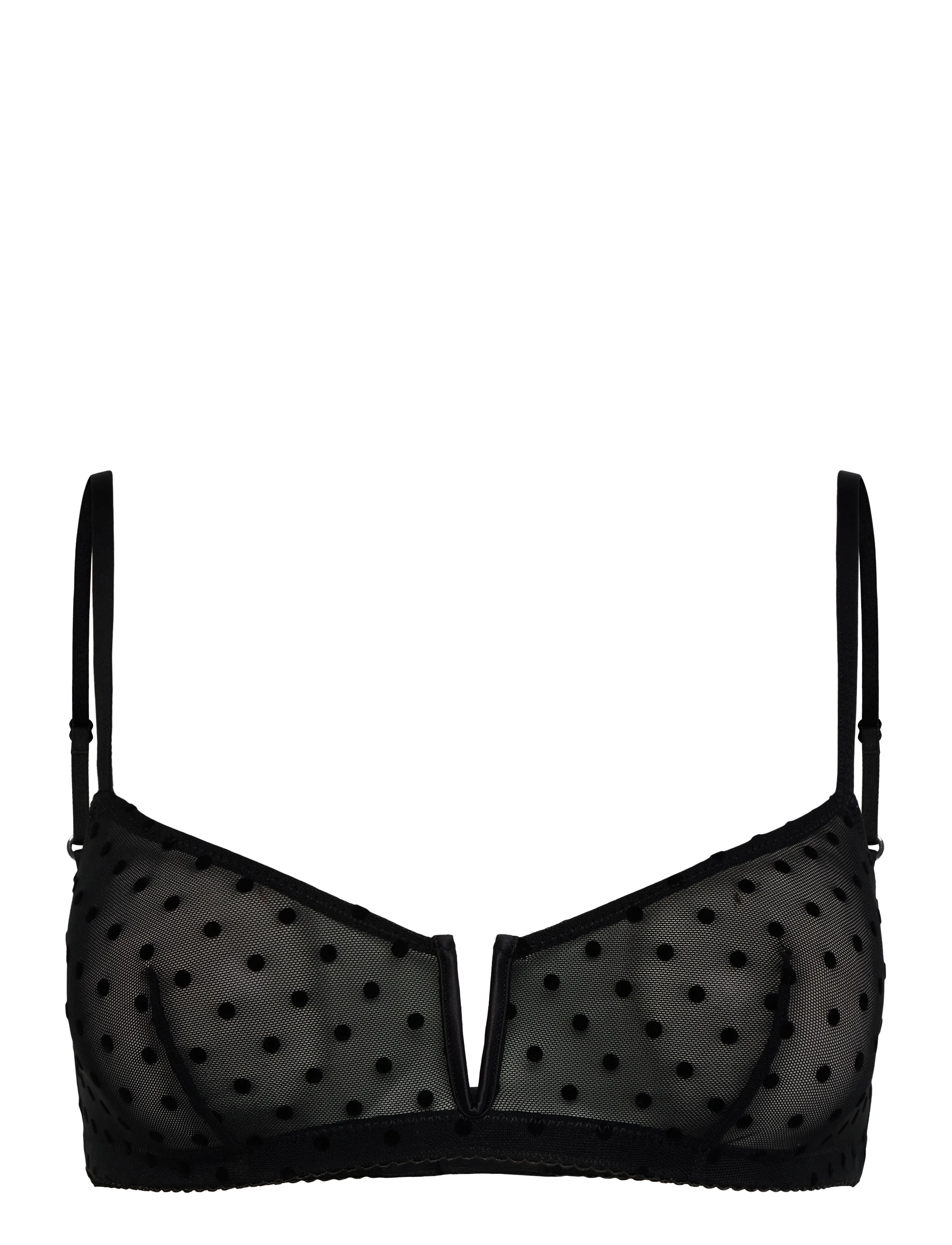 Understatement Underwear Mesh V-Balconette - Erilised sündmused - BLACK DOTS / black