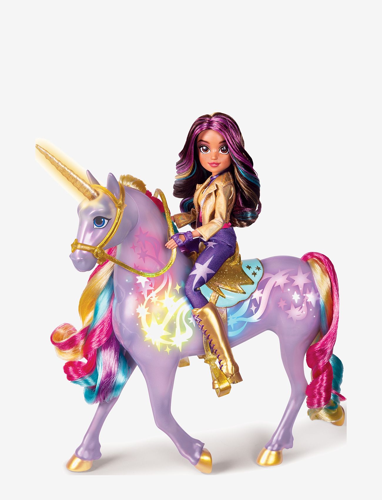 Unicorn Academy - Unicorn Academy Rainbow Light Up Wildstar 28 cm - nuken tarvikkeet - multi - 4