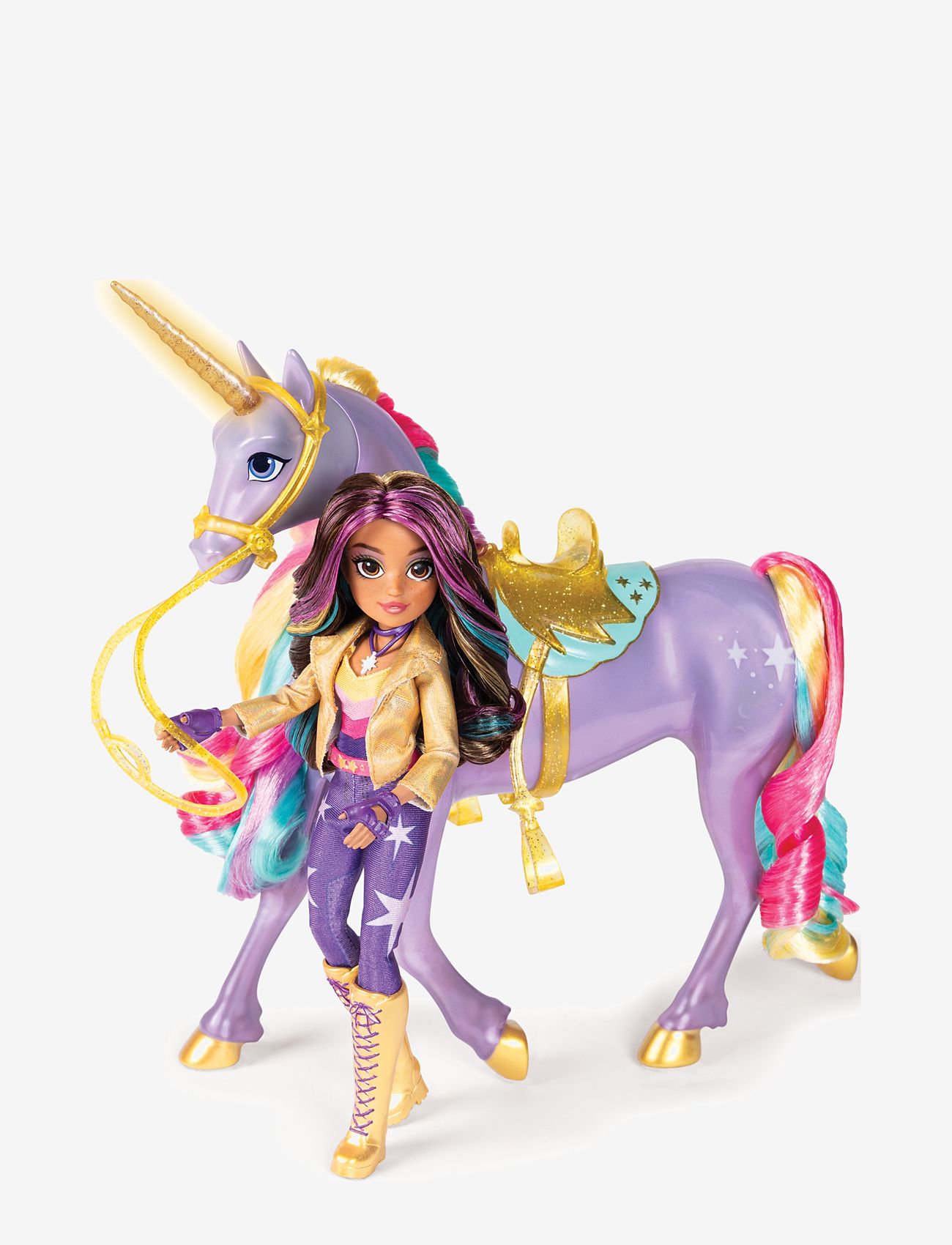 Unicorn Academy - Unicorn Academy Rainbow Light Up Wildstar 28 cm - nuken tarvikkeet - multi - 5