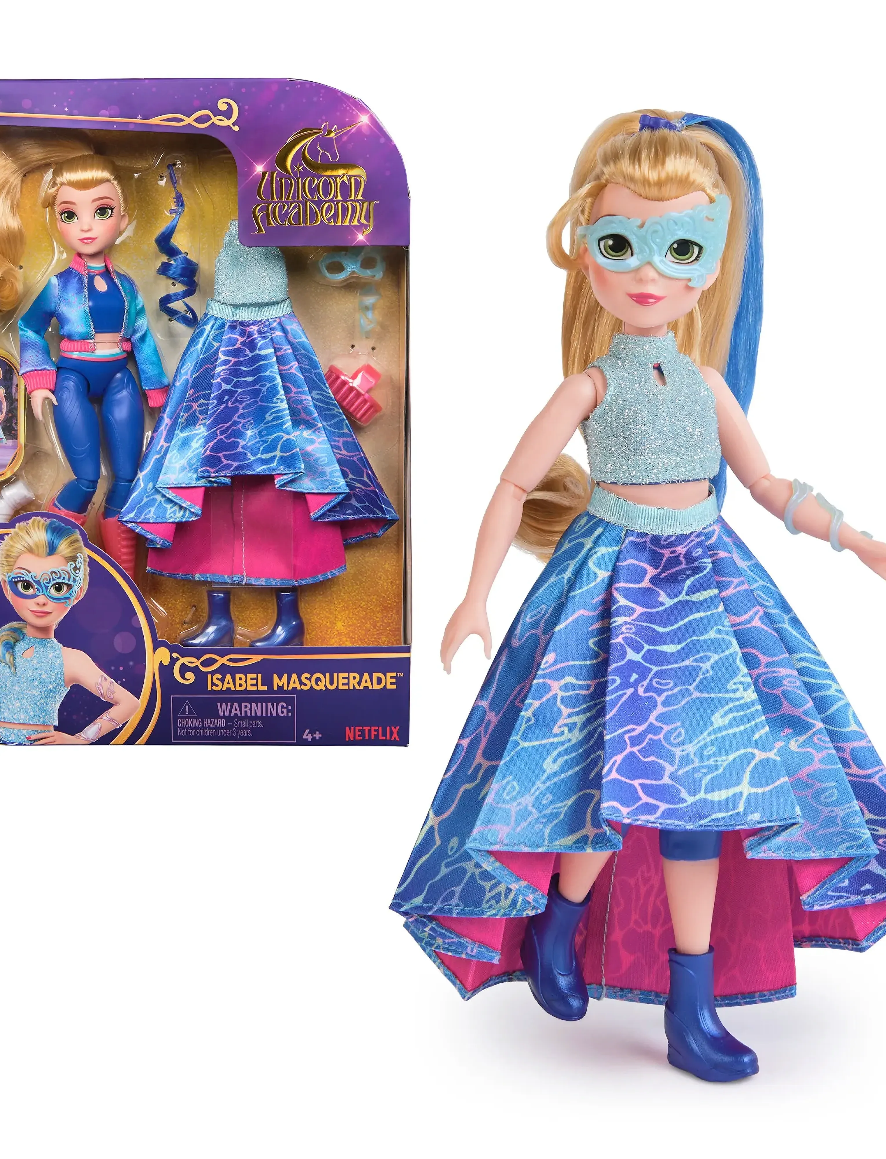 Unicorn Academy - Unicorn Academy Dlx Doll Isabel Masquerade 24 cm - dukker - muti - 1