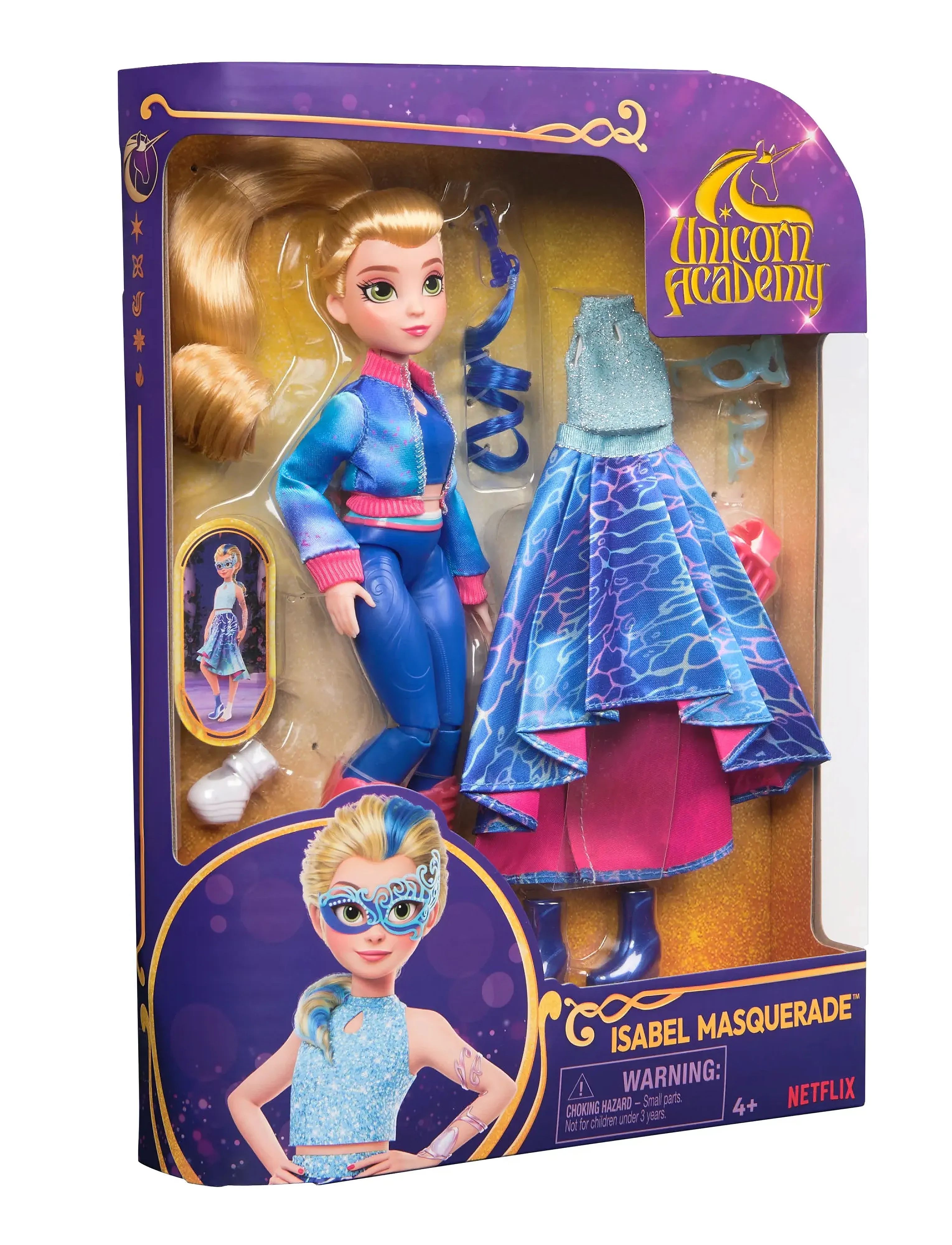 Unicorn Academy - Unicorn Academy Dlx Doll Isabel Masquerade 24 cm - dukker - muti - 4