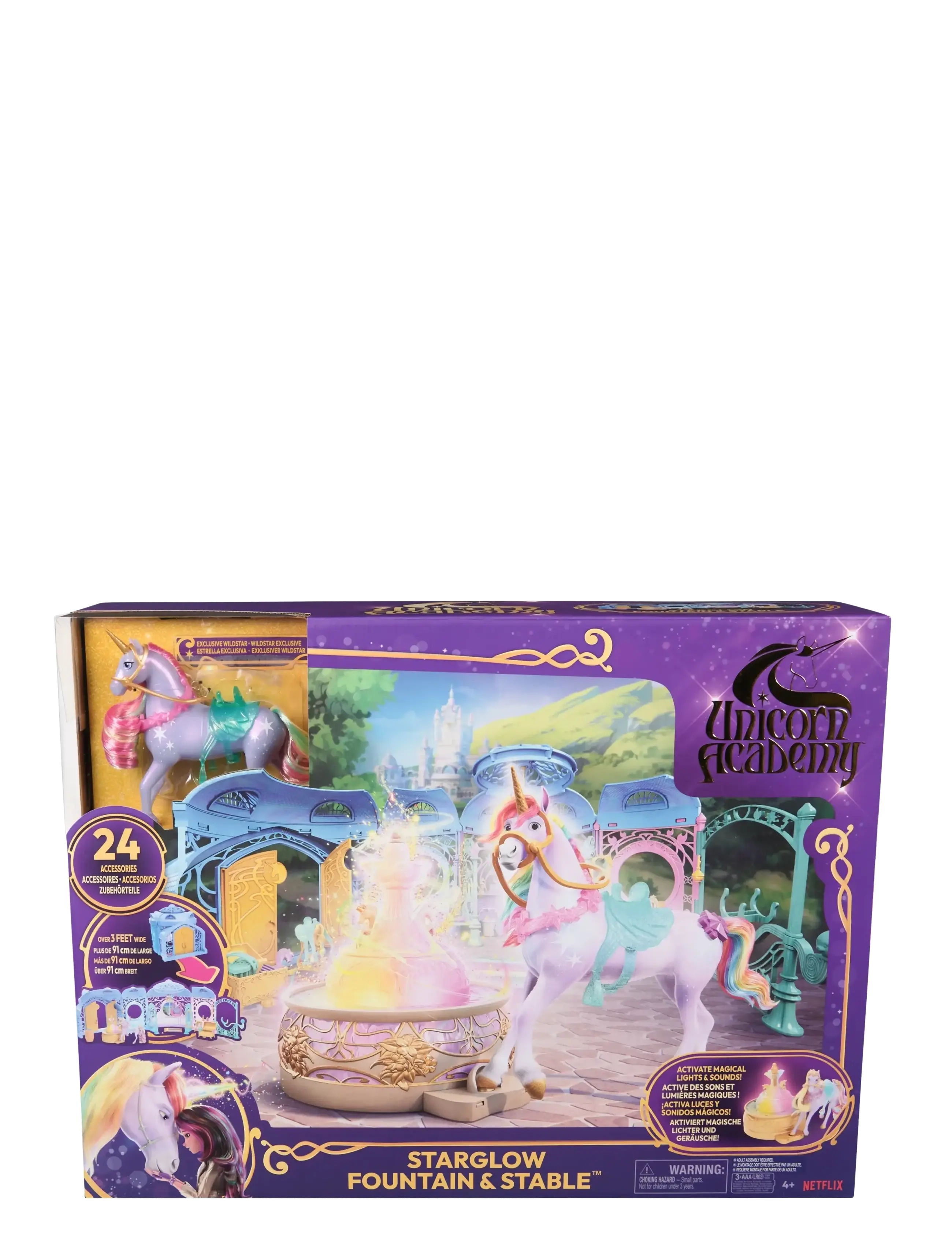 Unicorn Academy Unicorn Academy Stable Playset W/ Wildstar, One Size, Purple, Legesæt Og Actionfigurer > Legesæt, Børn