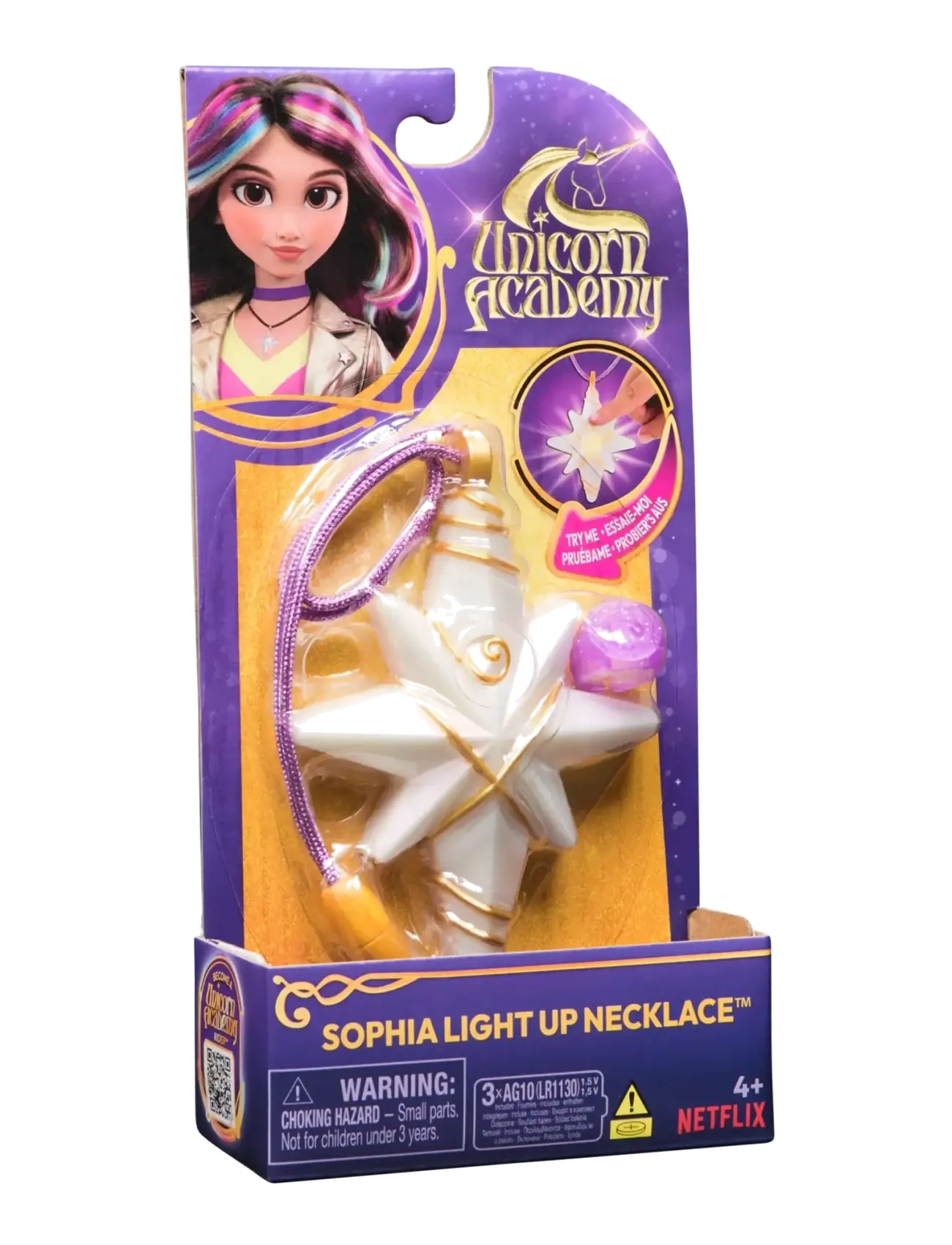 Unicorn Academy Sophia's Light Up Necklace & Ring, Børn, Costumes Tilbehør, Hvid, Str: ONE SIZE