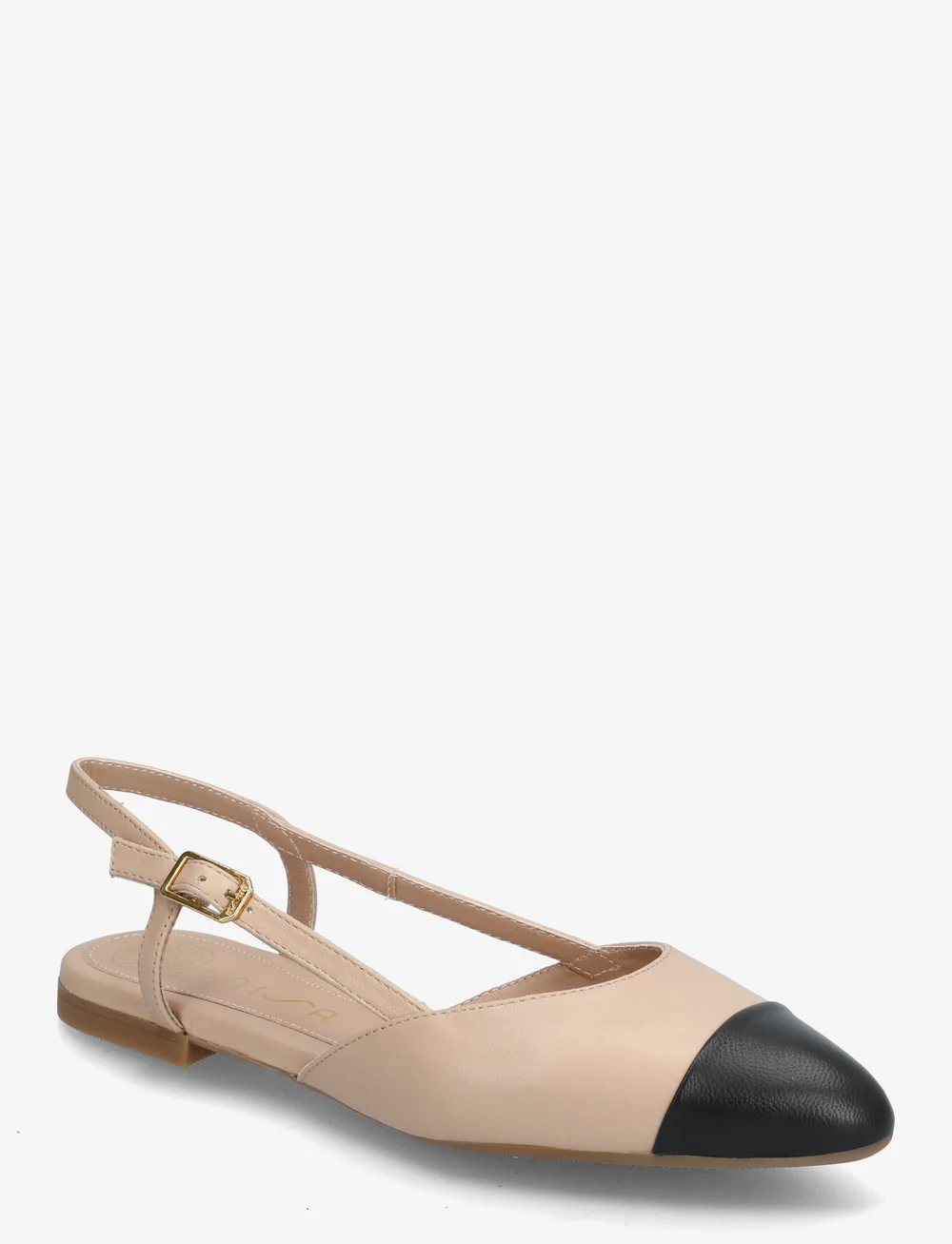 UNISA - ASLEY_25_NTO - madalad slingback-kingad - skin/blk - 0