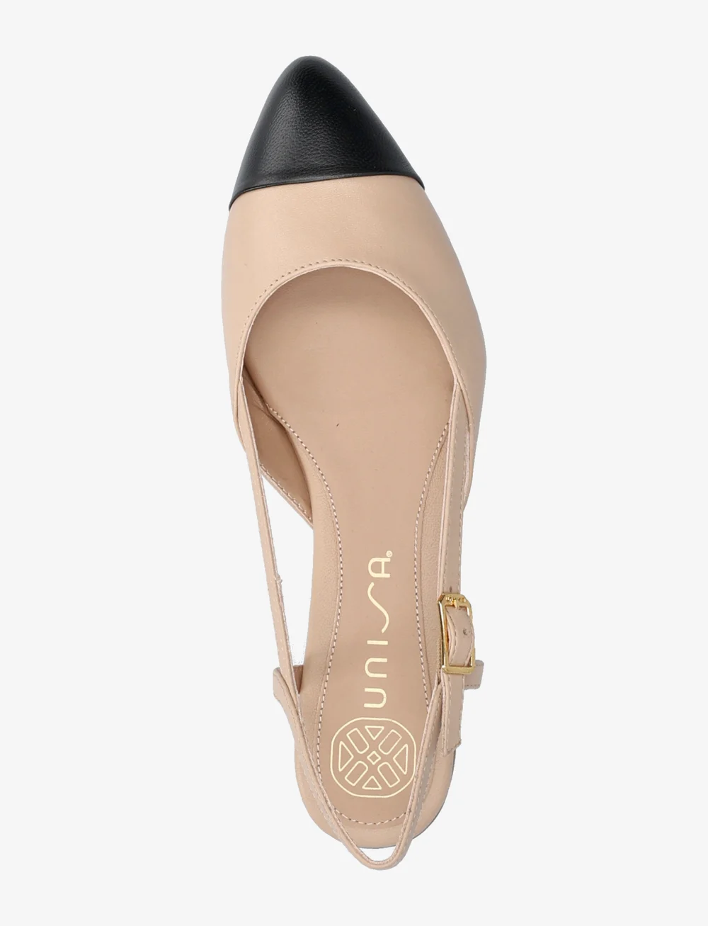 UNISA - ASLEY_25_NTO - madalad slingback-kingad - skin/blk - 3