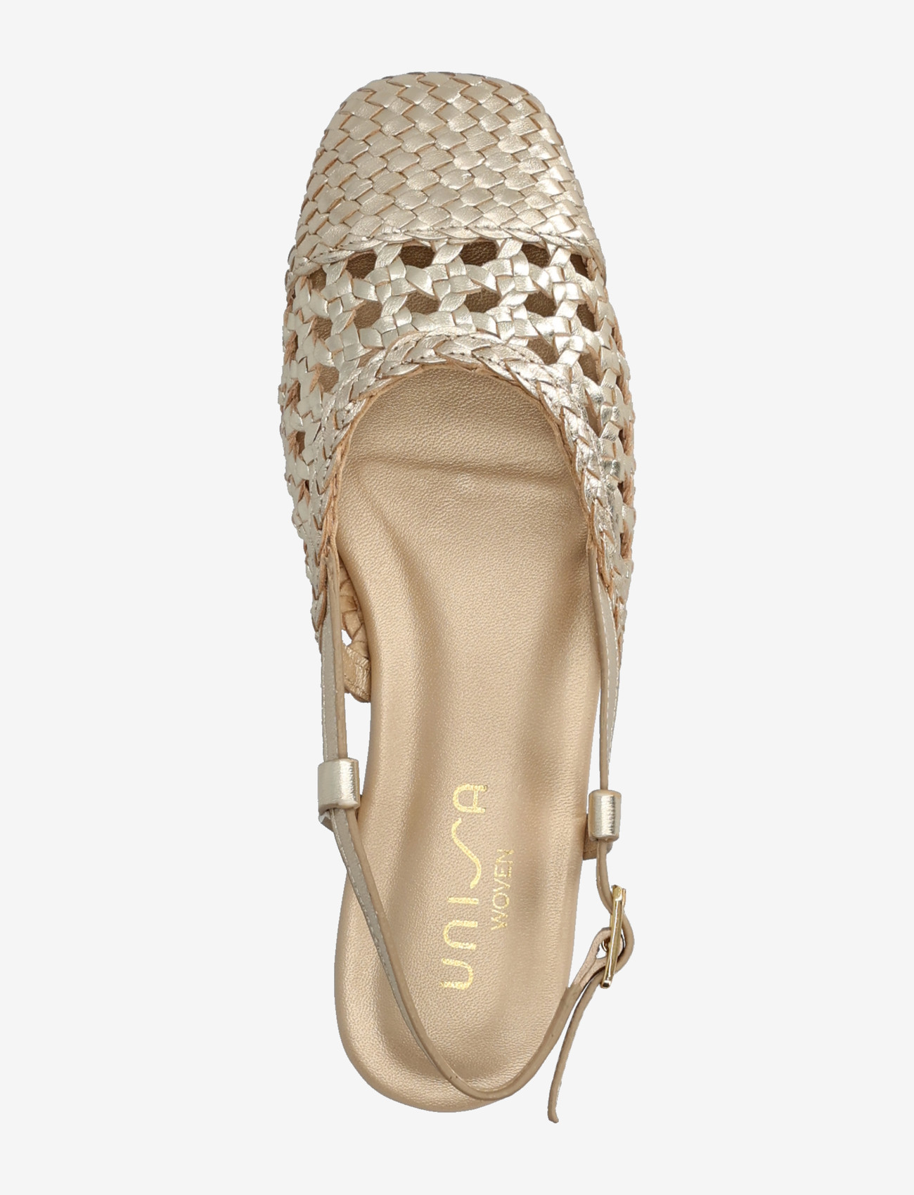 UNISA - BADRISHF - flache slingbacks - platino - 3