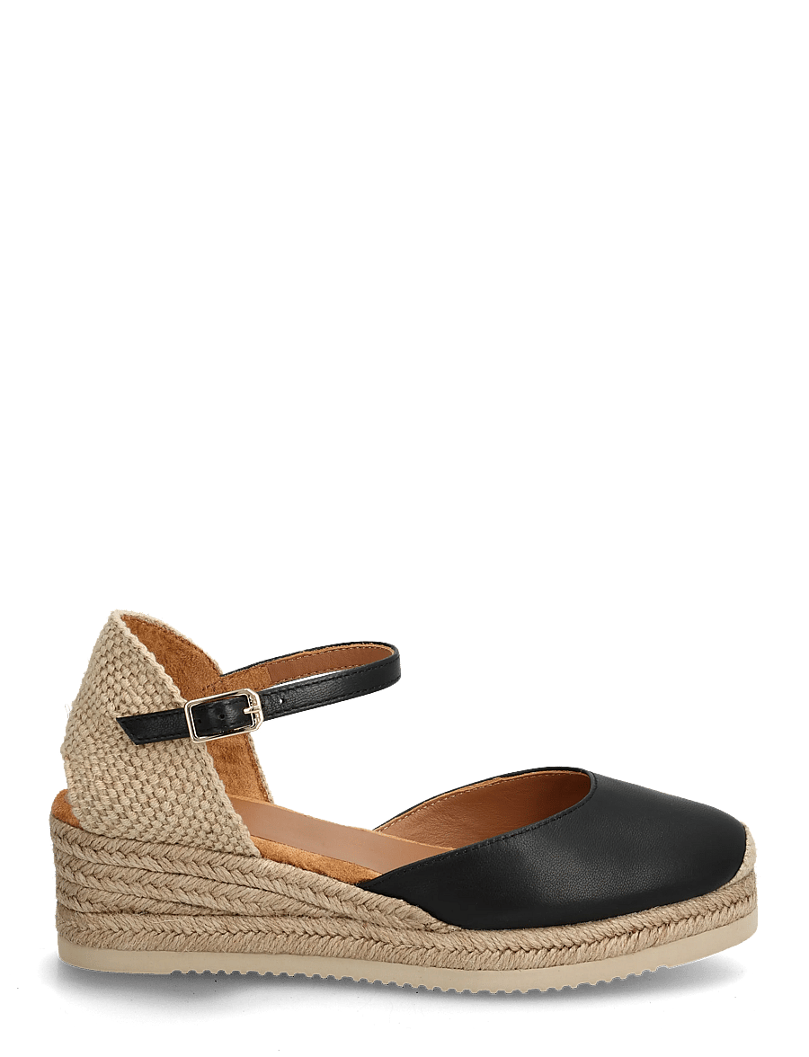 UNISA - CISCA_26_NTO - espadryle na obcasie - black - 1