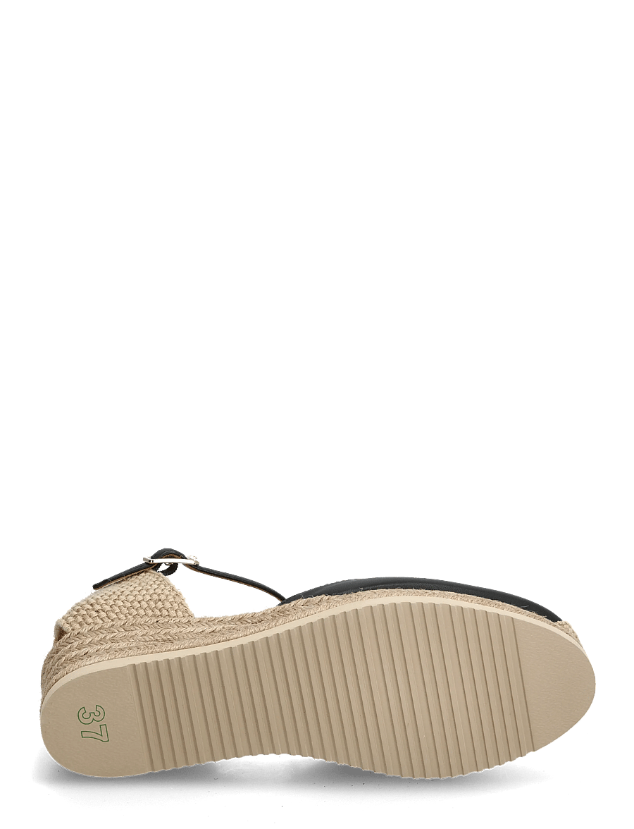 UNISA - CISCA_26_NTO - espadryle na obcasie - black - 4