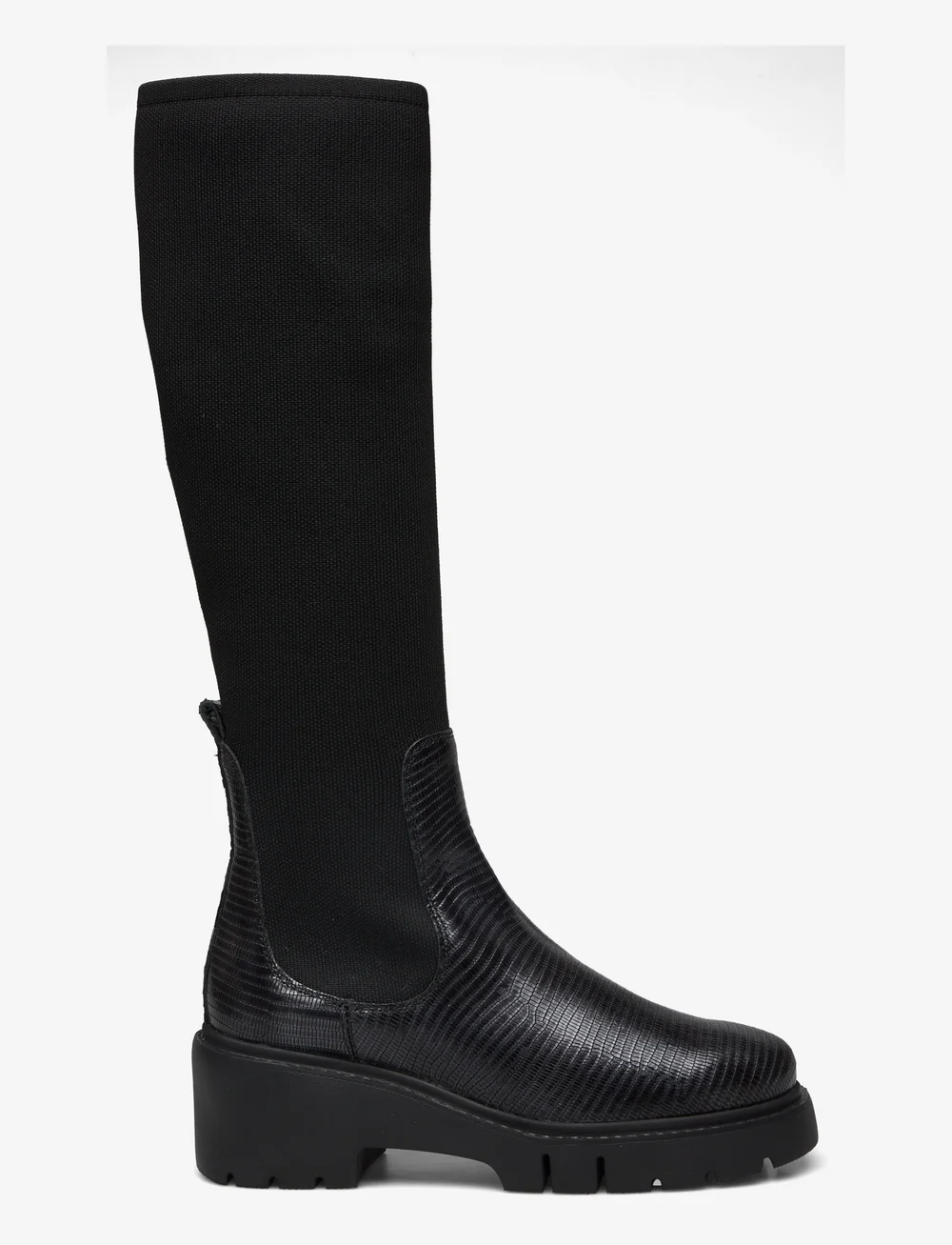 Unisa black top fabric boots