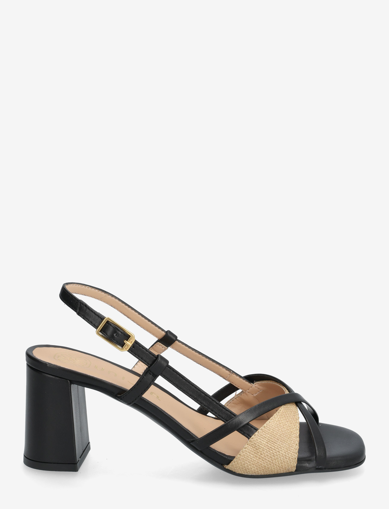 UNISA - MALESNTORN - heeled sandals - black/natu - 1