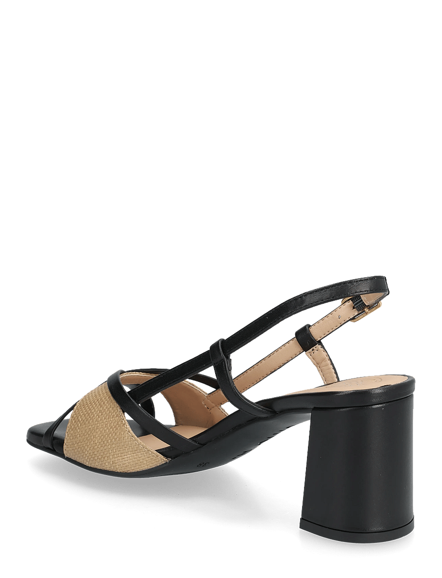 UNISA - MALESNTORN - sandaler med hæl - black/natu - 2