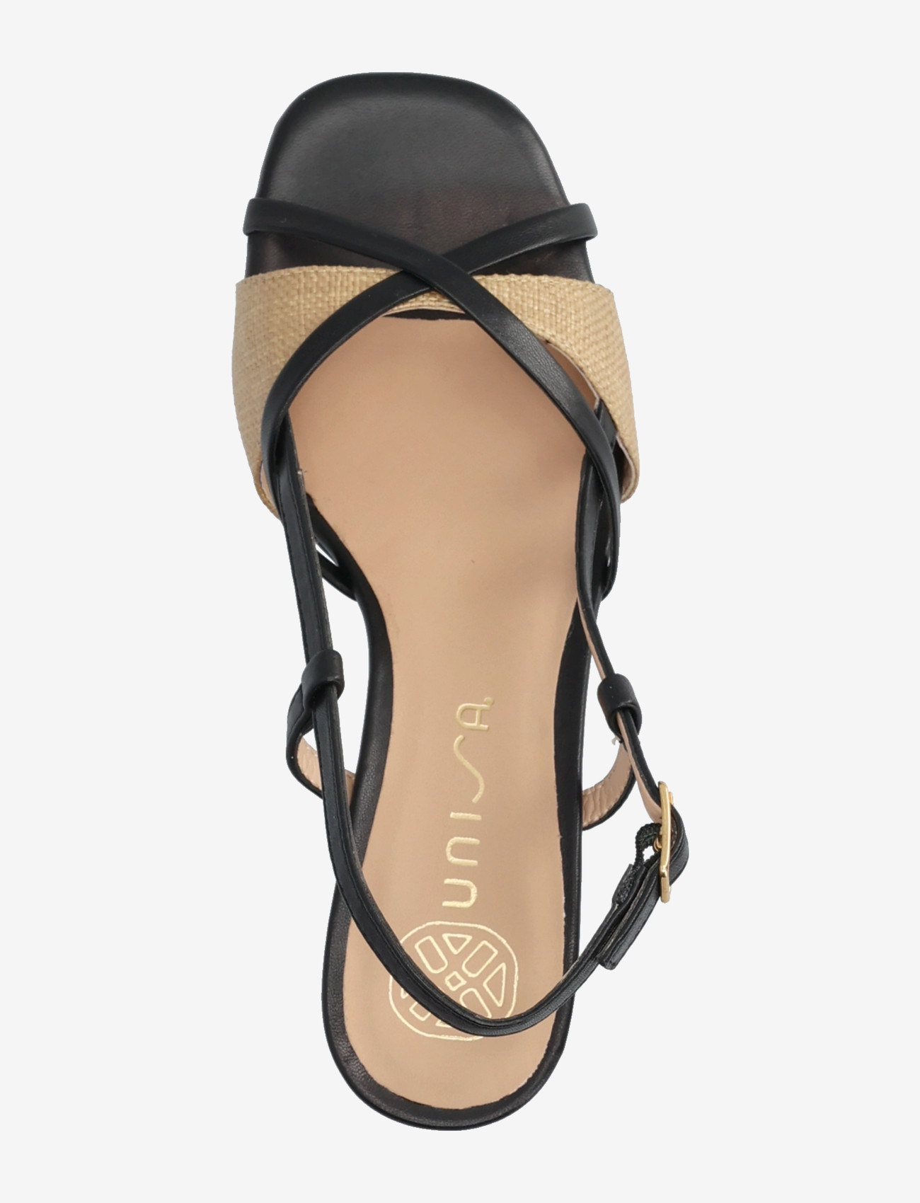 UNISA - MALESNTORN - heeled sandals - black/natu - 3
