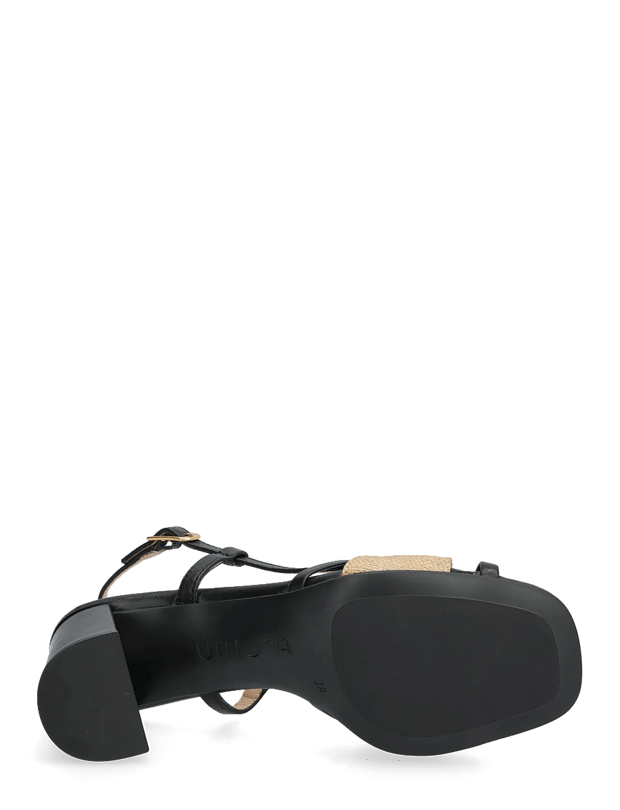 UNISA - MALESNTORN - sandaler med hæl - black/natu - 4