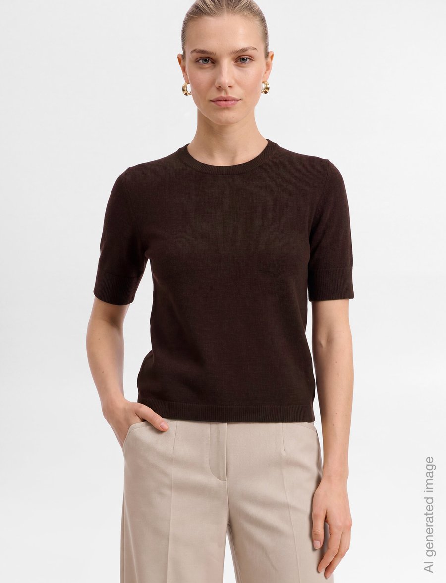 United Colors of Benetton - SWEATER - stickade tröjor - brown - 3