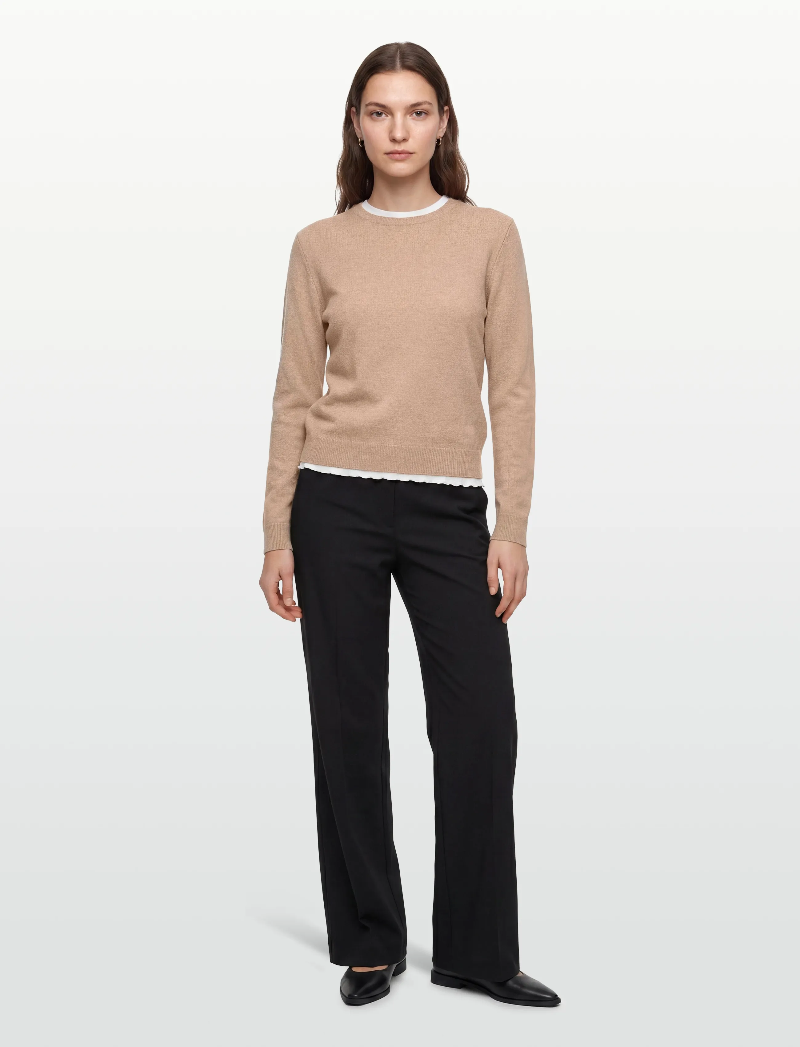 United Colors of Benetton Sweater L/S, M, Knitwear, Beige - Jumpers, Frauen