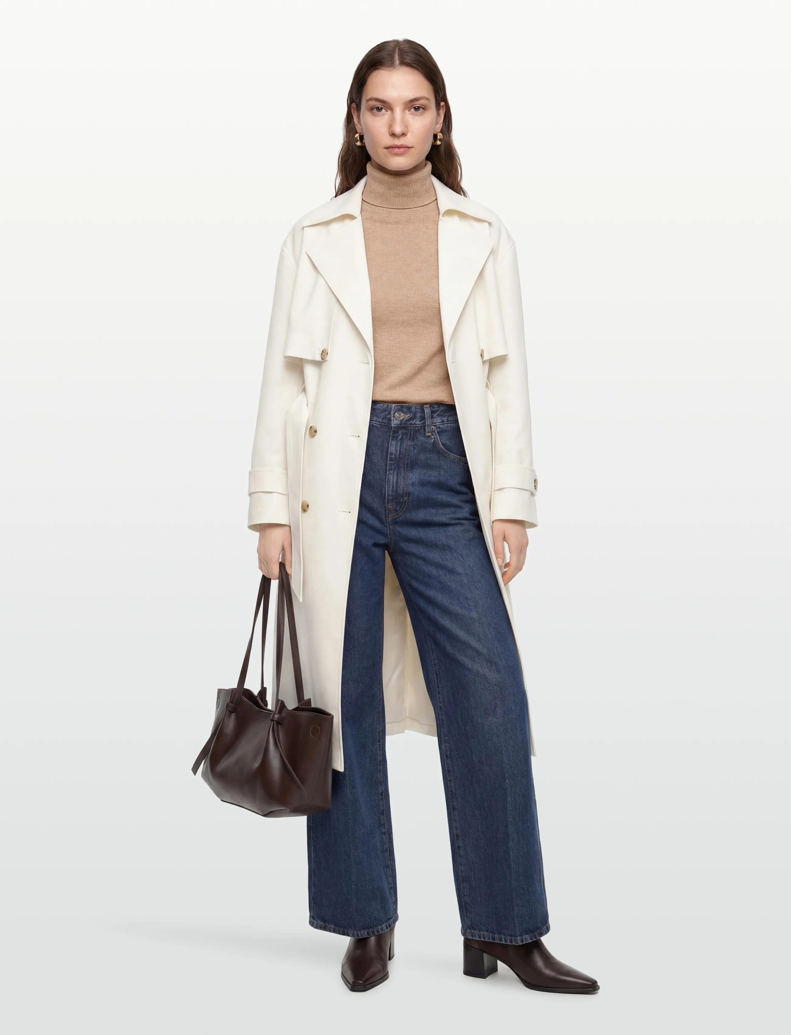 United Colors of Benetton - TURTLE NECK SWEATER - pologenser - beige - 0