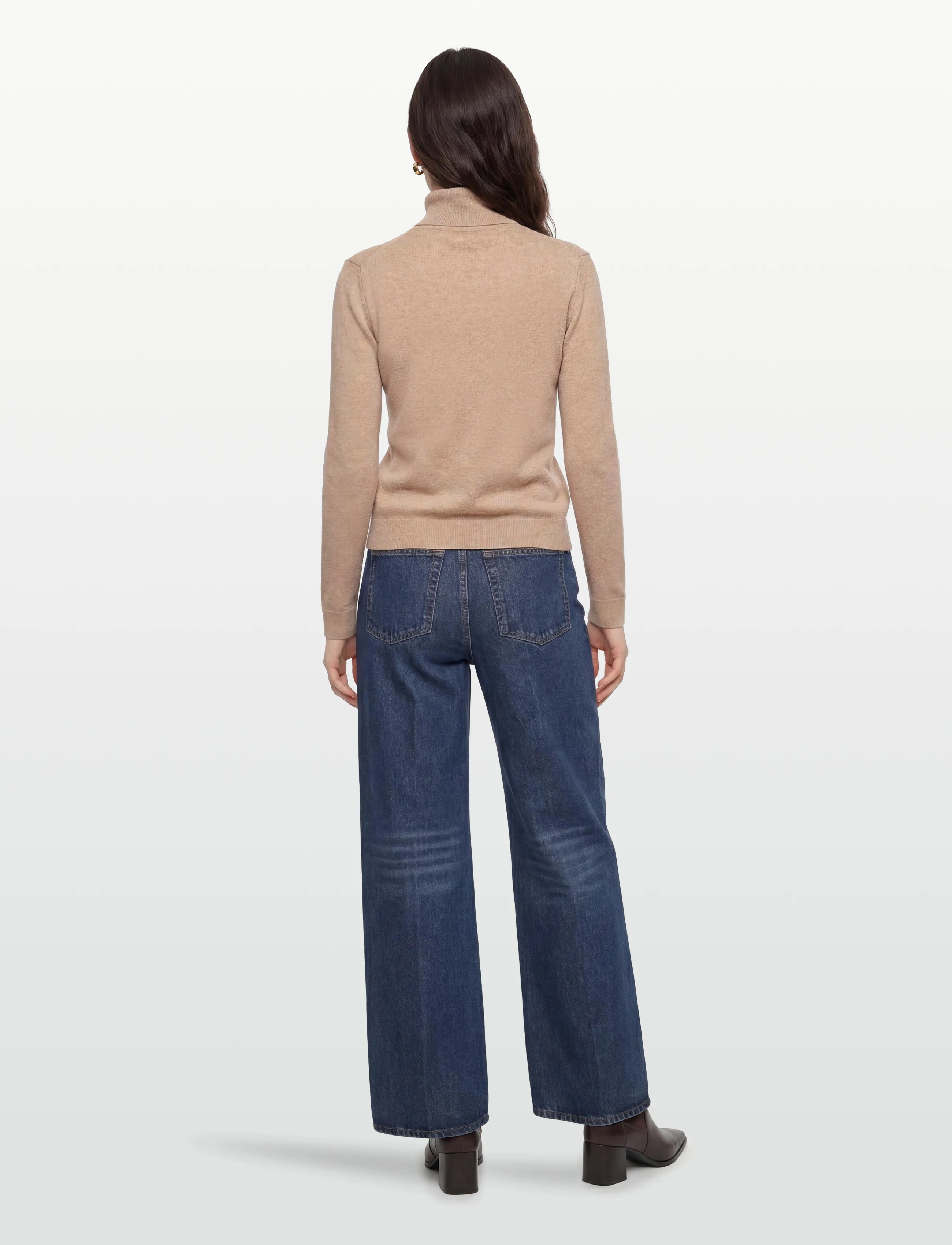 United Colors of Benetton - TURTLE NECK SWEATER - pologenser - beige - 4
