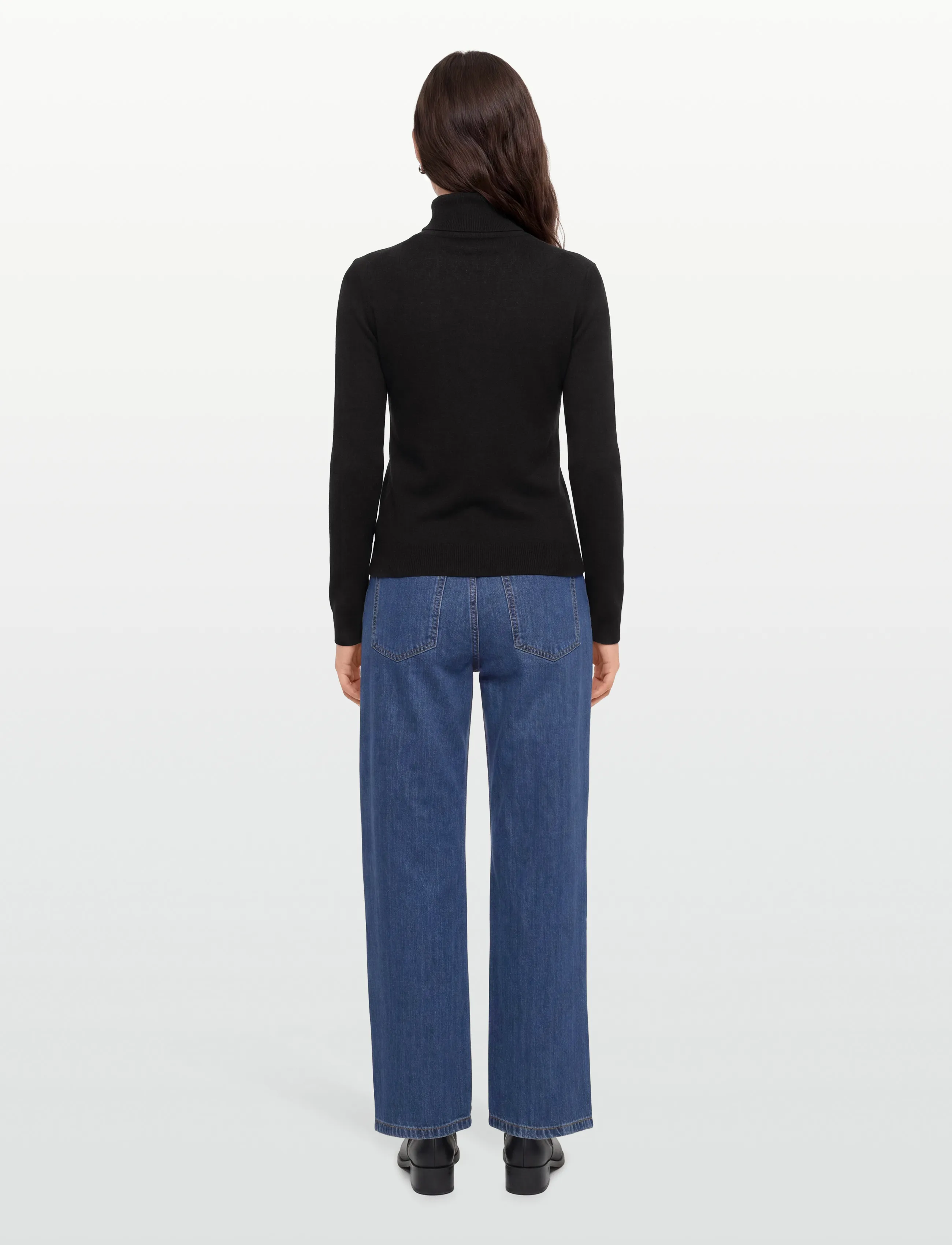 United Colors of Benetton - TURTLE NECK SWEATER - rullekraver - black - 4