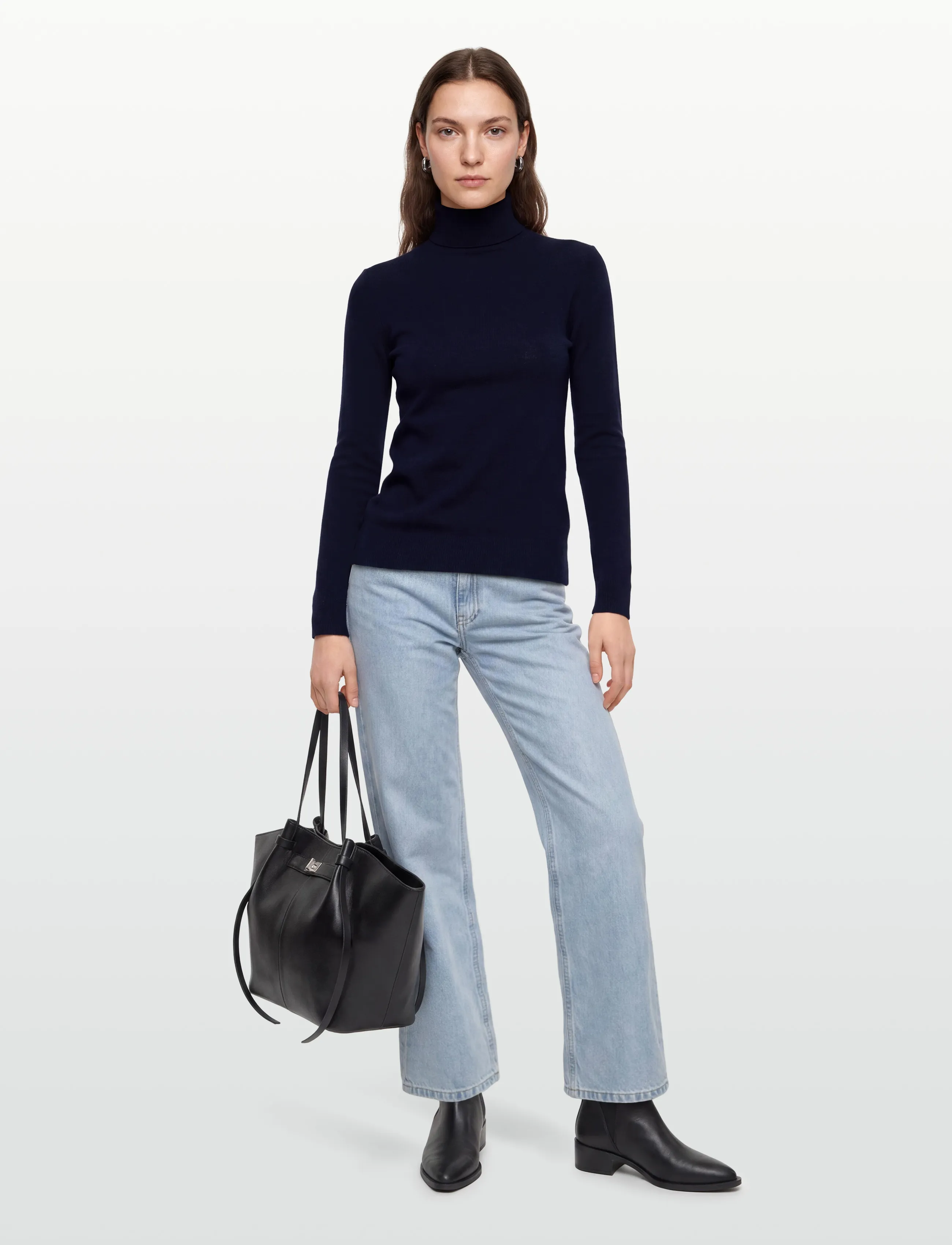 United Colors of Benetton - TURTLE NECK SWEATER - rullekraver - blue - 0