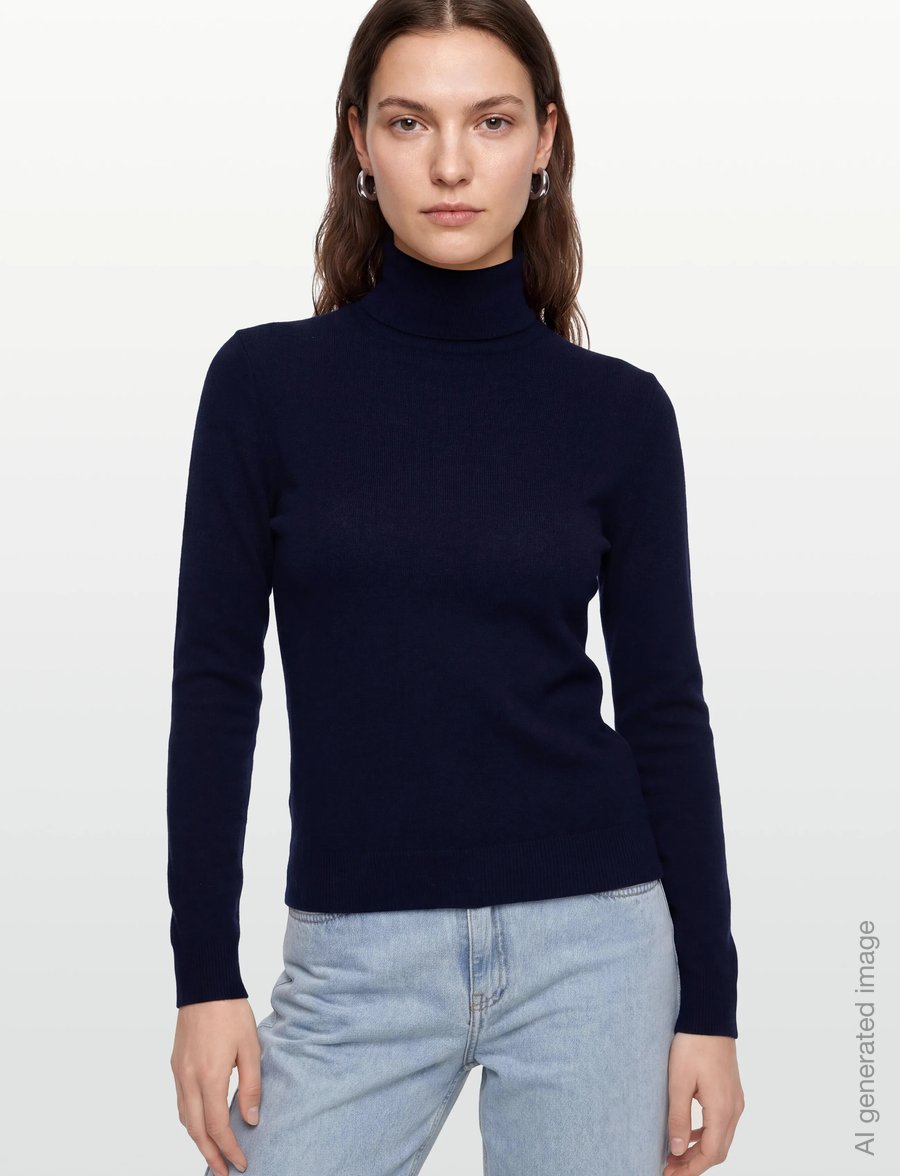 United Colors of Benetton - TURTLE NECK SWEATER - polotröjor - blue - 3