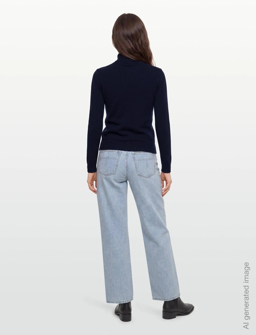 United Colors of Benetton - TURTLE NECK SWEATER - polotröjor - blue - 4