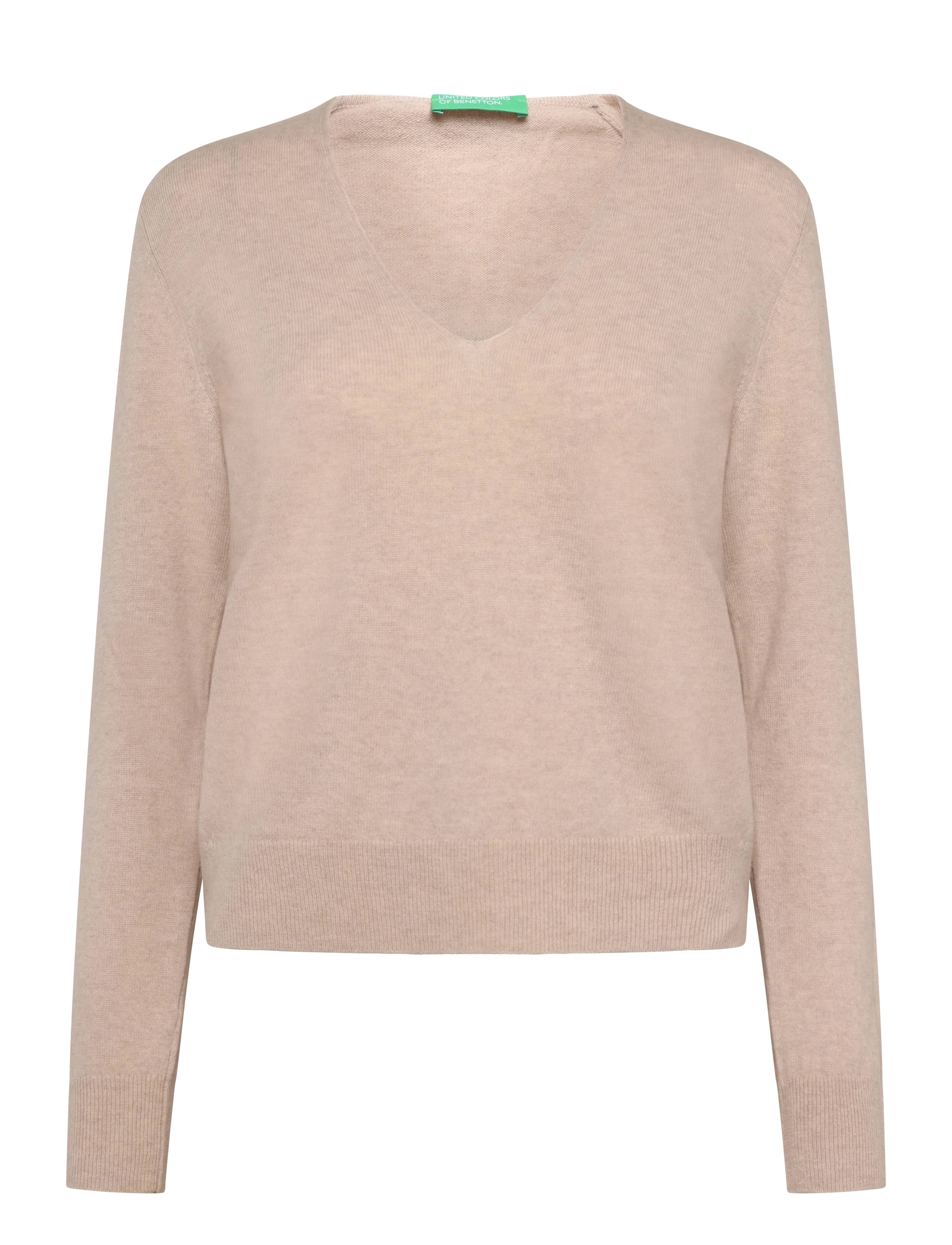 United Colors of Benetton V NECK SWEATER L/S - Kläder - BEIGE / beige