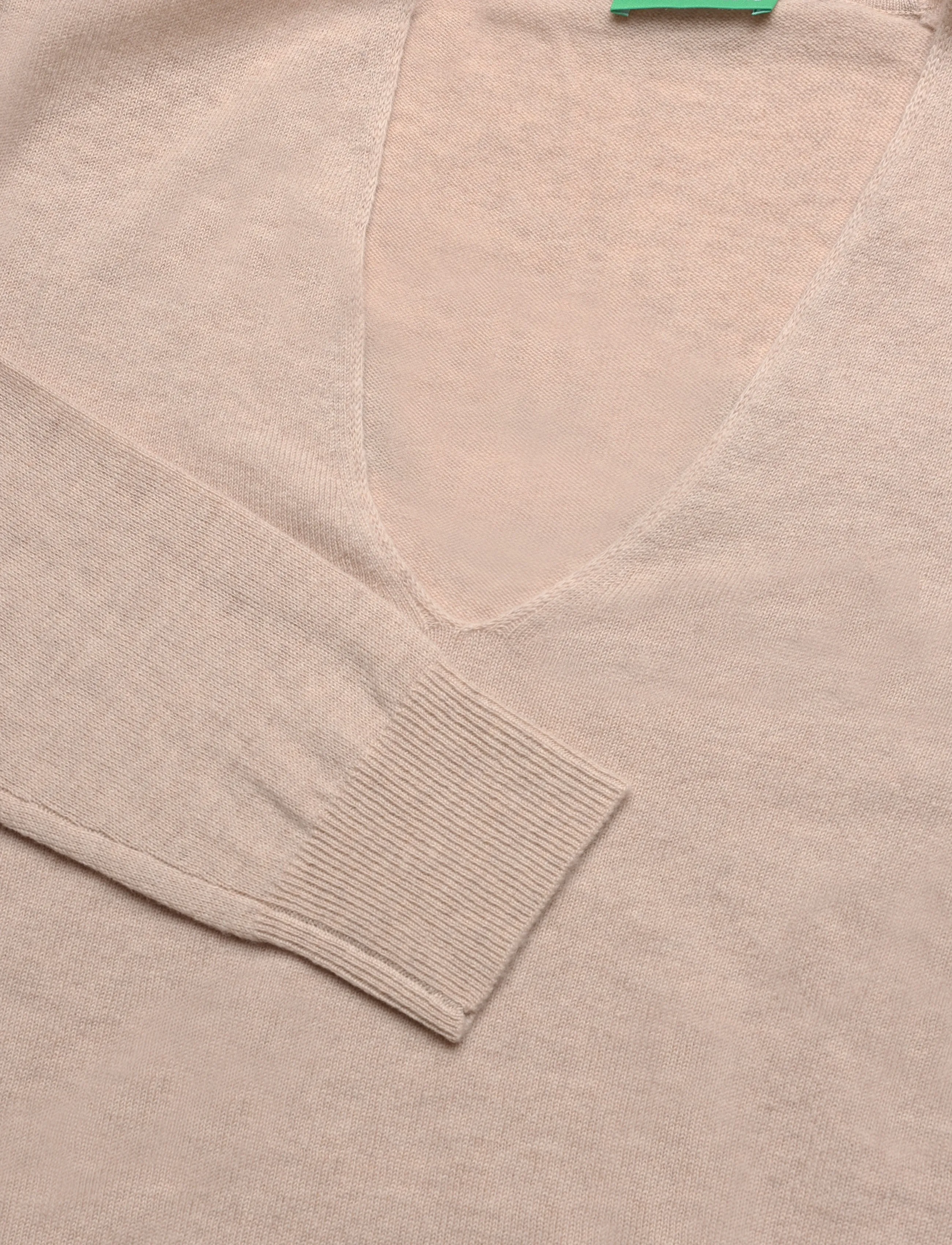 United Colors of Benetton - V NECK SWEATER L/S - stickade tröjor - beige - 2