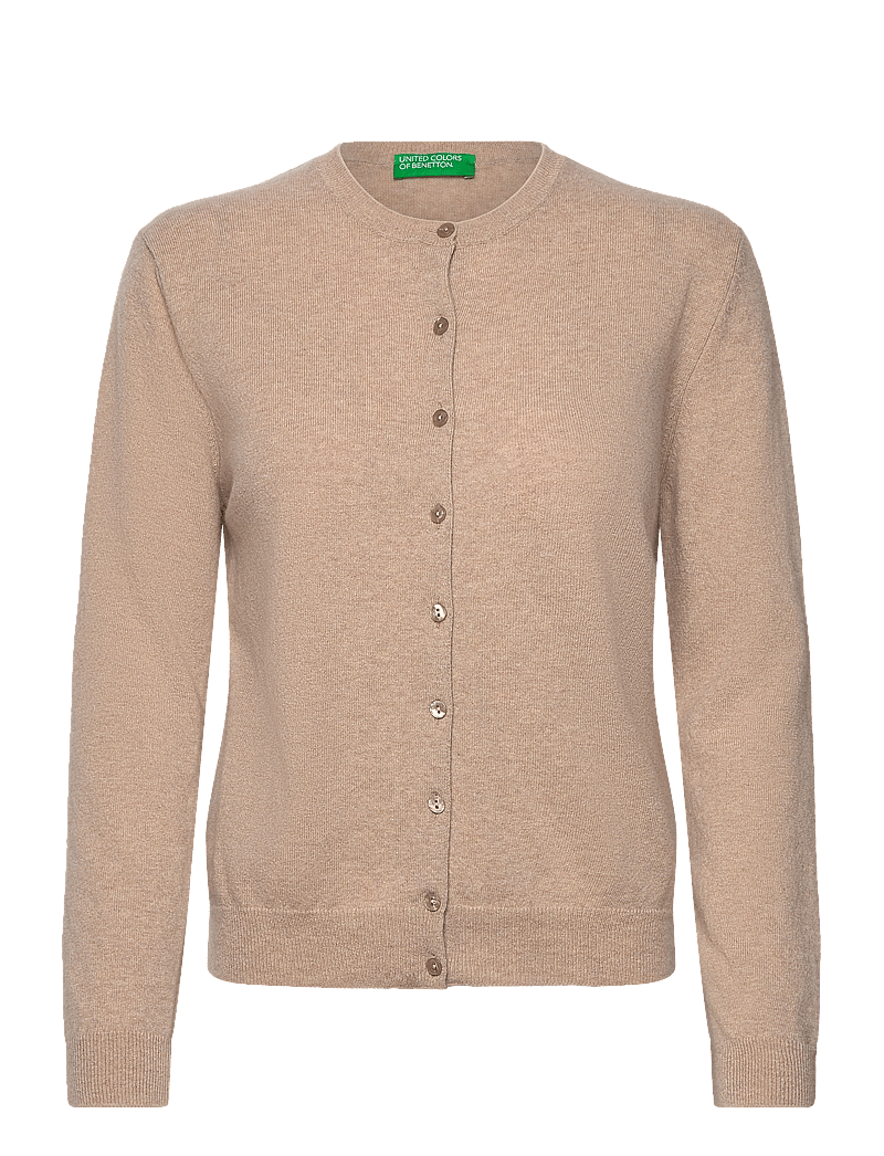United Colors of Benetton - L/S SWEATER - cardigans - beige - 0