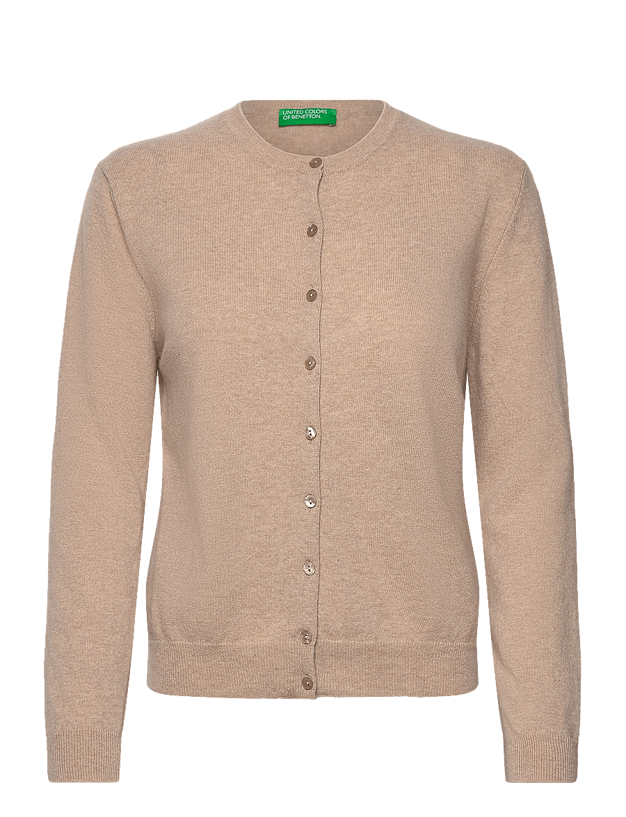 United Colors of Benetton - L/S SWEATER - strickjacken - beige - 1