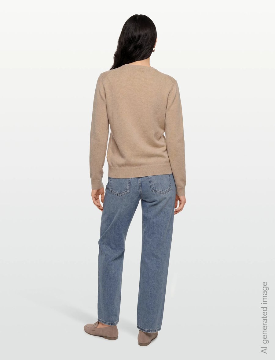 United Colors of Benetton - L/S SWEATER - strickjacken - beige - 4
