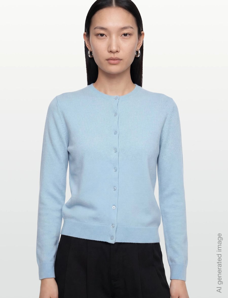 United Colors of Benetton - L/S SWEATER - cardigans - blue - 3