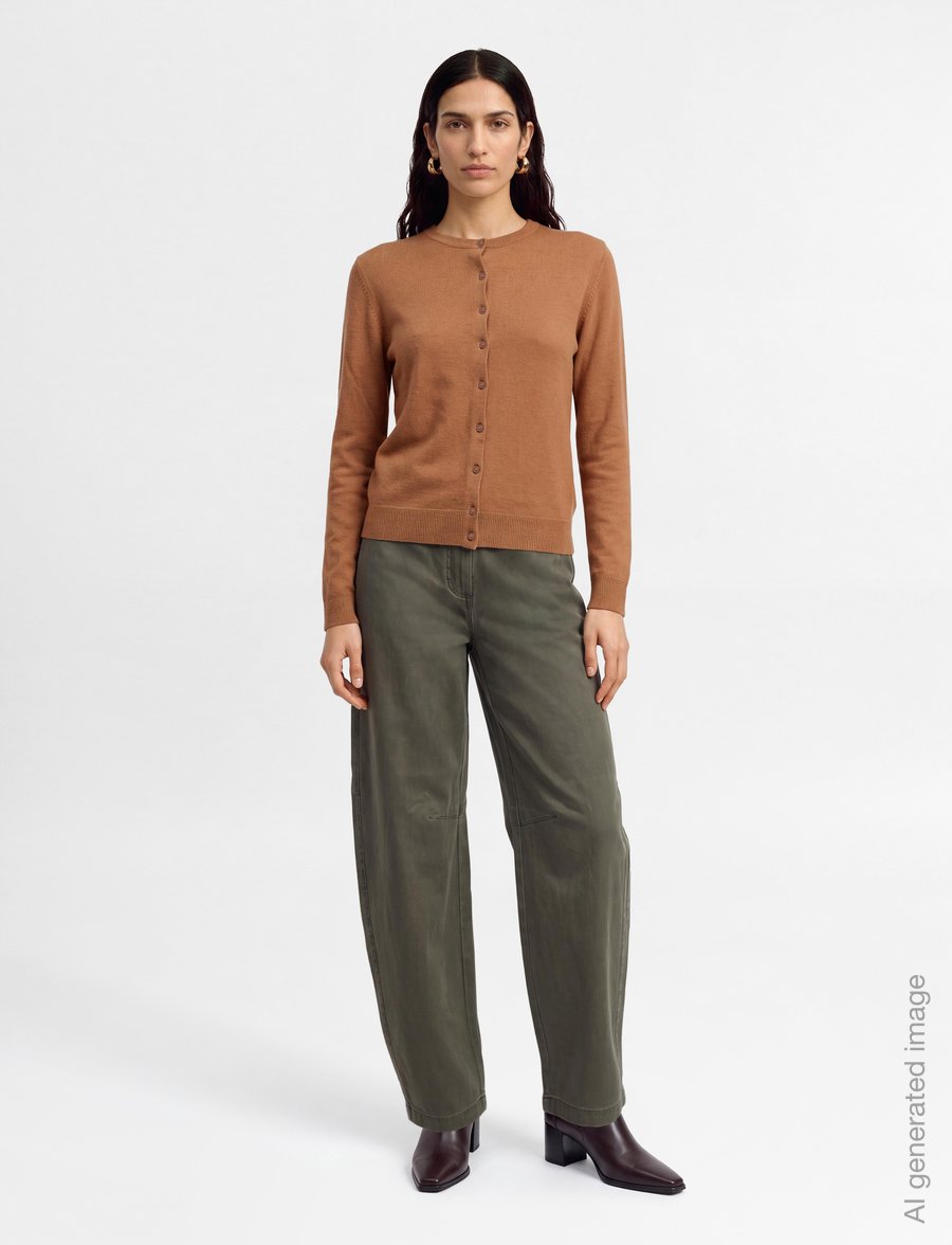 United Colors of Benetton - L/S SWEATER - koftor - brown - 0