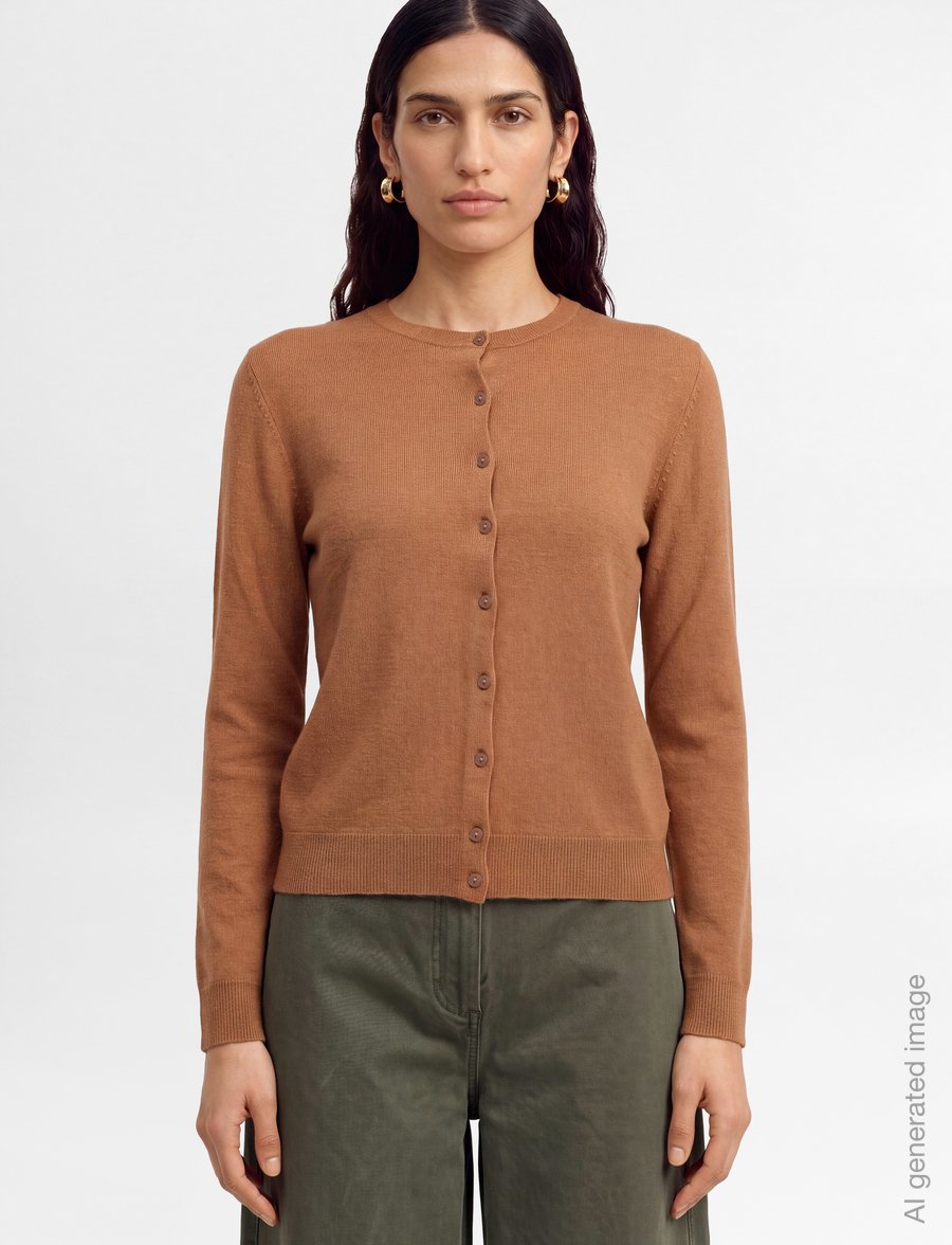 United Colors of Benetton - L/S SWEATER - koftor - brown - 3