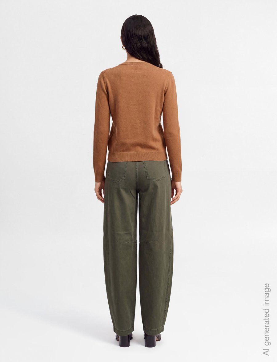 United Colors of Benetton - L/S SWEATER - koftor - brown - 4