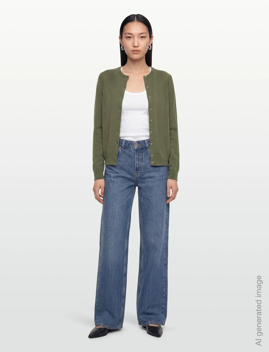 United Colors of Benetton - L/S SWEATER - cardigans - green - 0