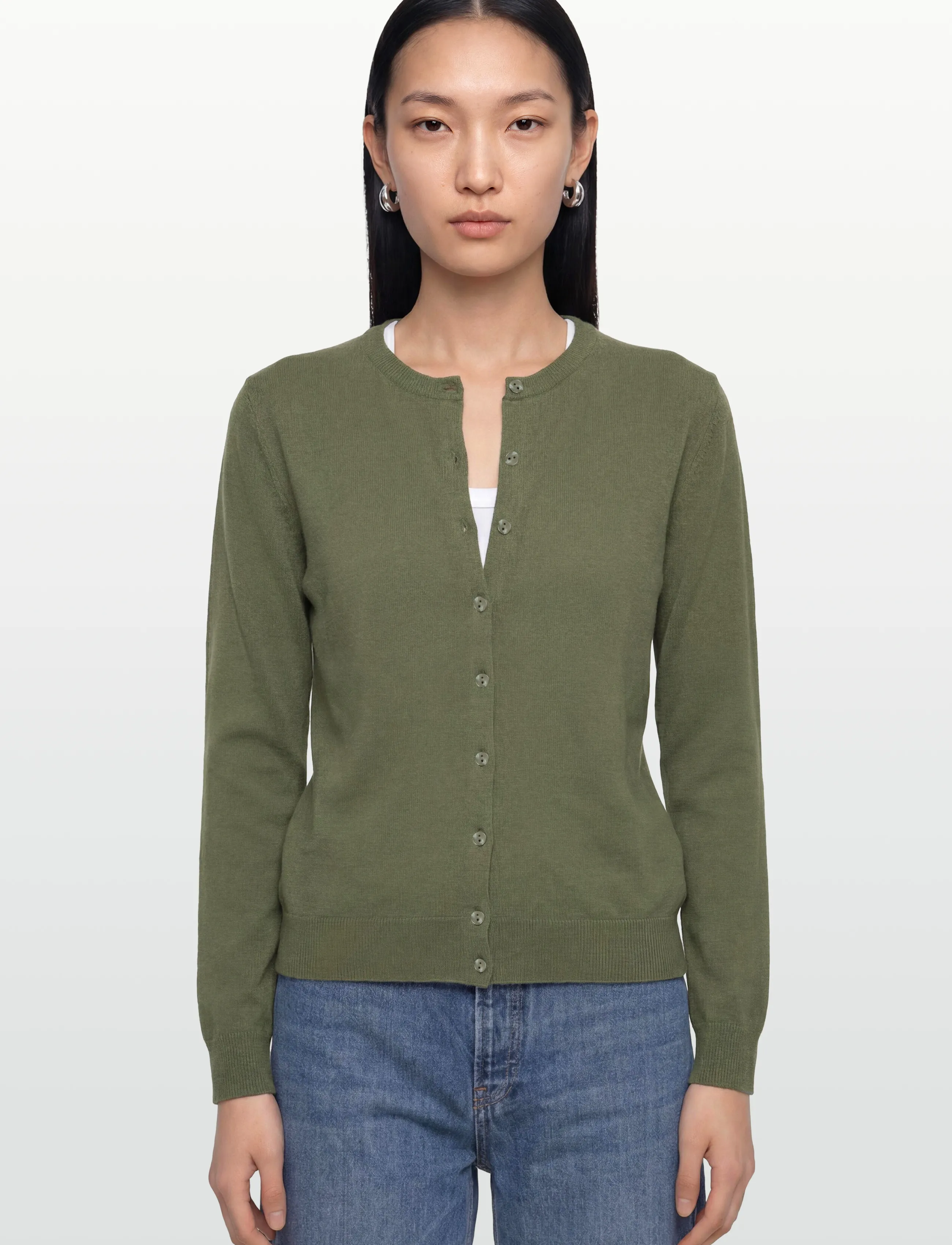United Colors of Benetton - L/S SWEATER - strickjacken - green - 3