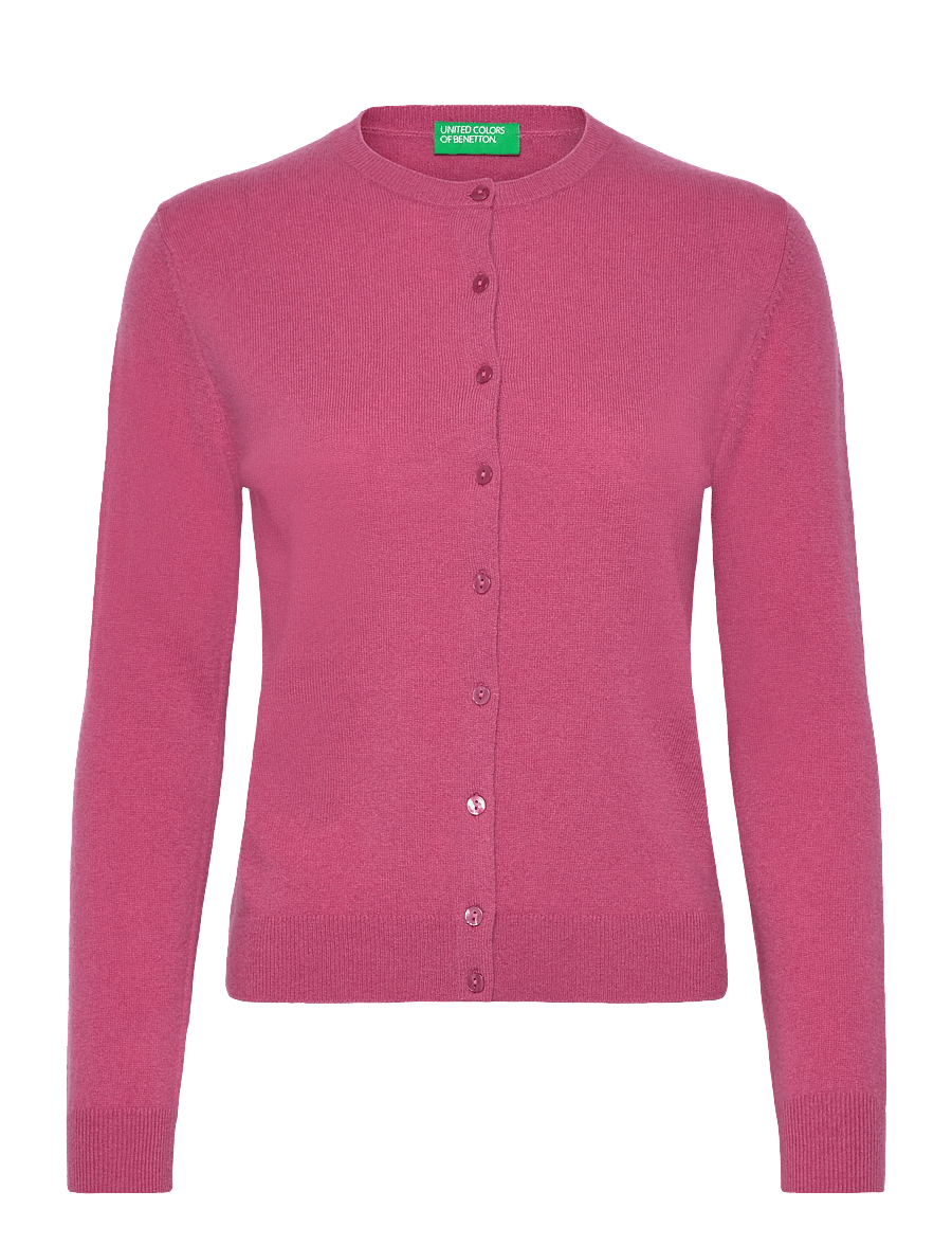 United Colors of Benetton - L/S SWEATER - strickjacken - pink - 1