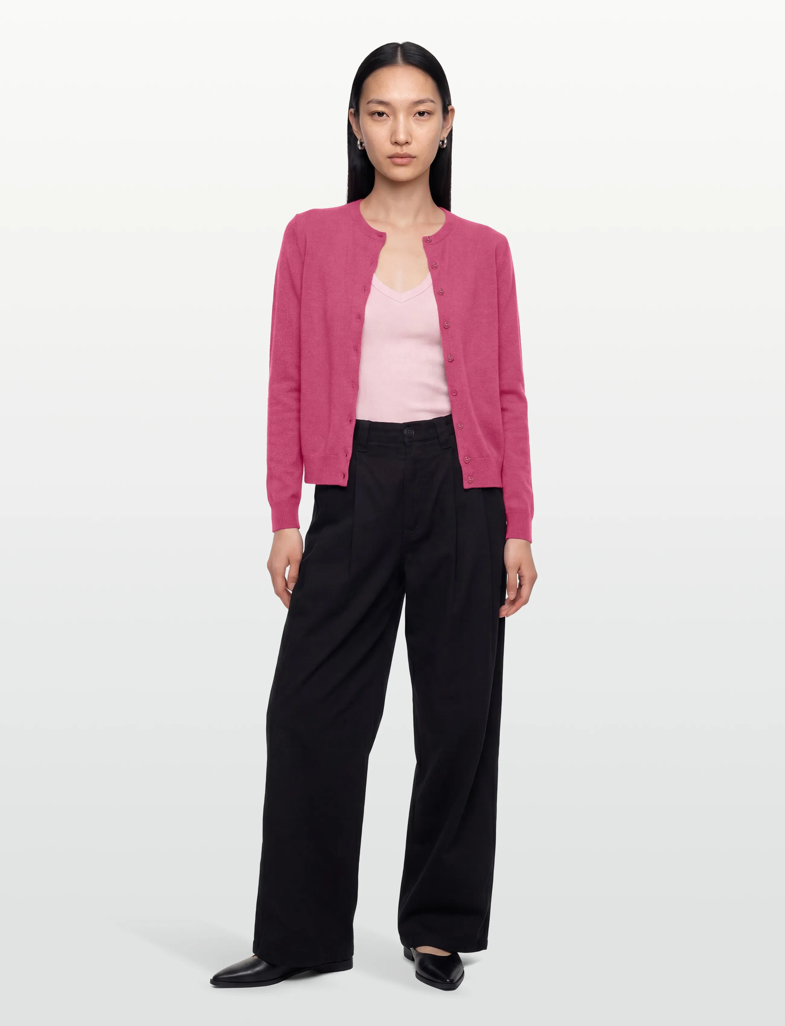 United Colors of Benetton - L/S SWEATER - cardigans - pink - 0