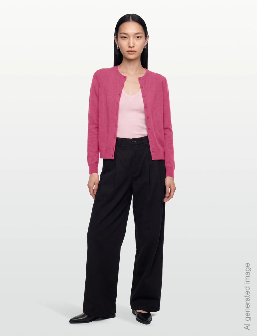 United Colors of Benetton - L/S SWEATER - strickjacken - pink - 0