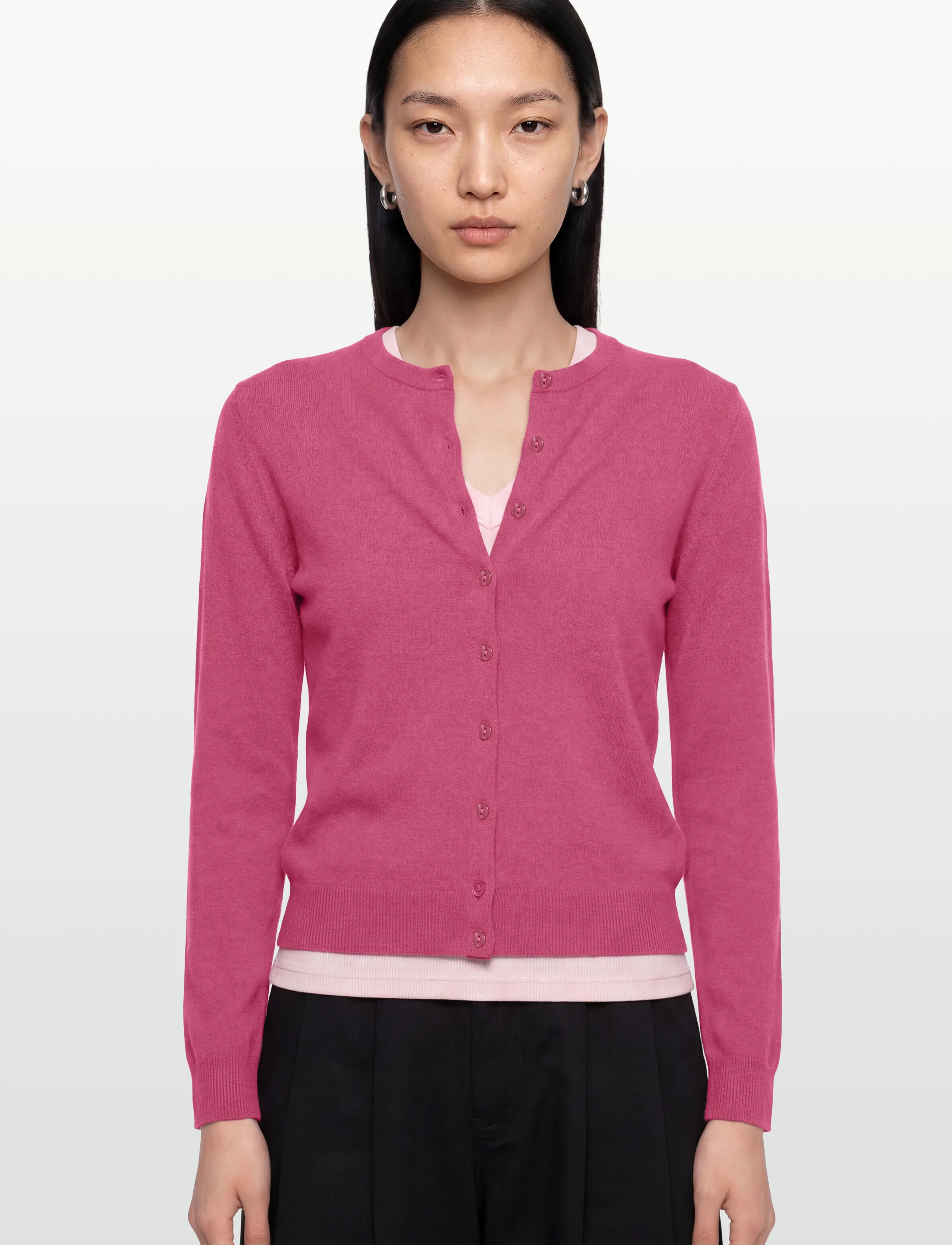 United Colors of Benetton - L/S SWEATER - cardigans - pink - 3