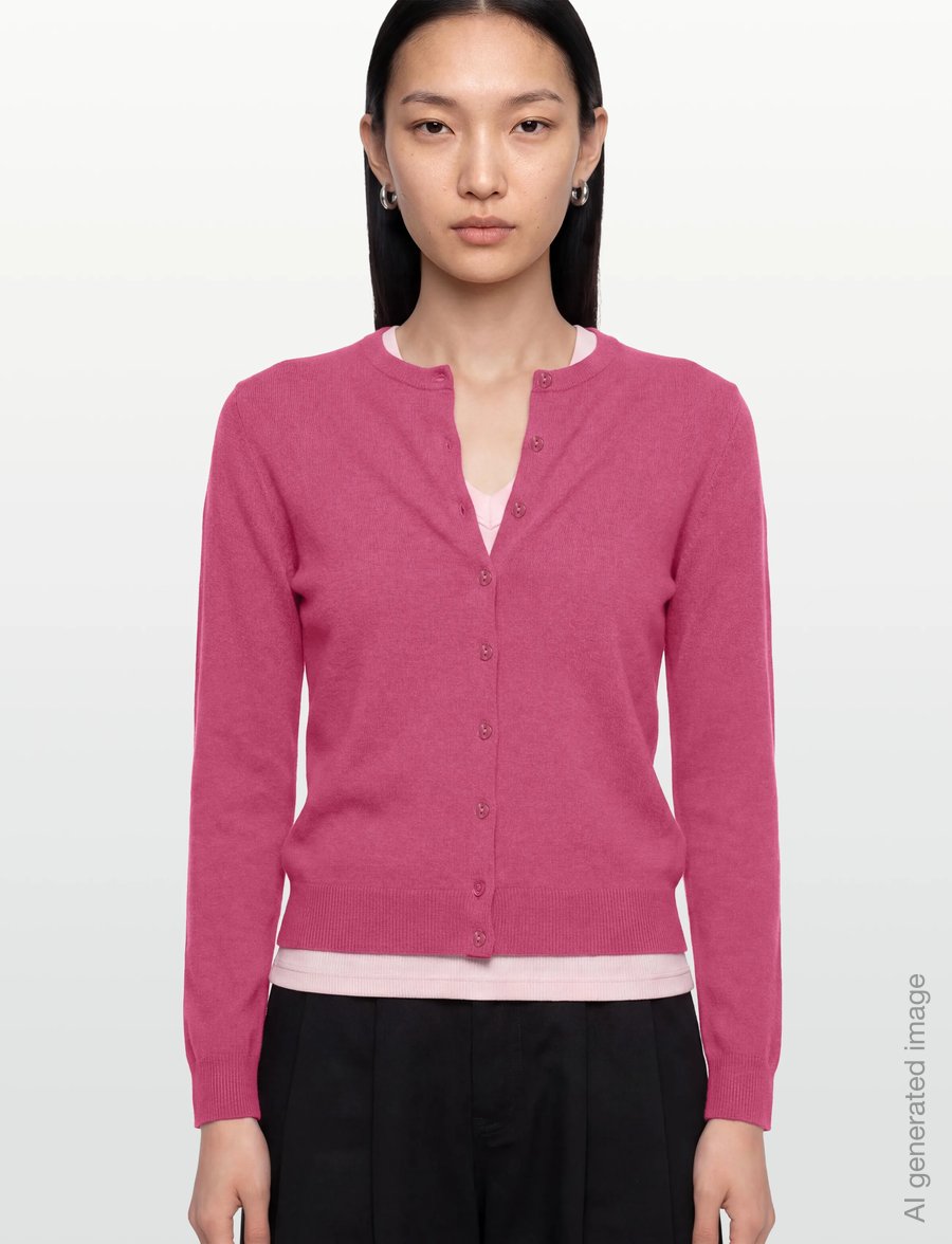 United Colors of Benetton - L/S SWEATER - strickjacken - pink - 3