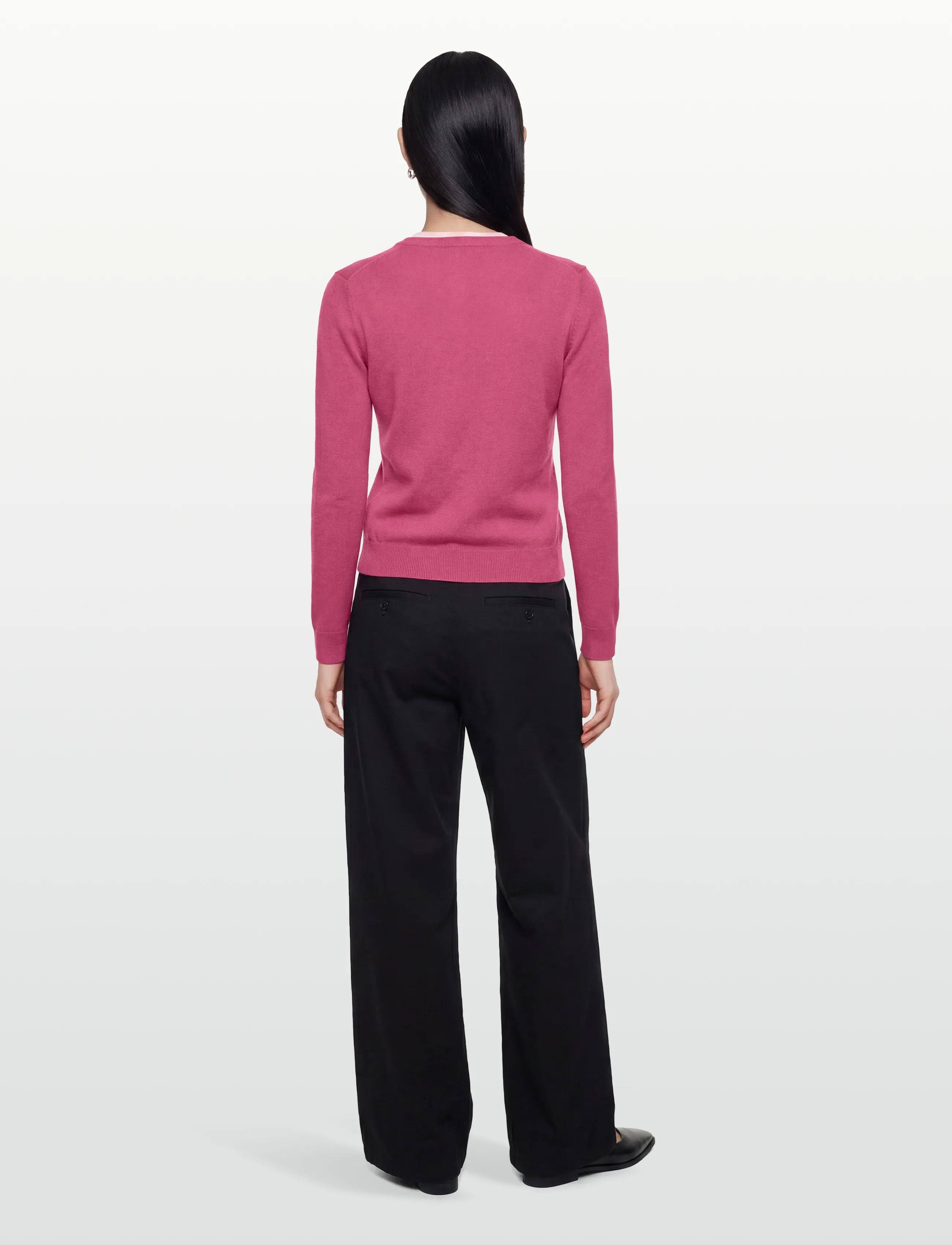 United Colors of Benetton - L/S SWEATER - cardigans - pink - 4