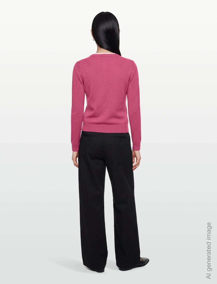 United Colors of Benetton - L/S SWEATER - strickjacken - pink - 4