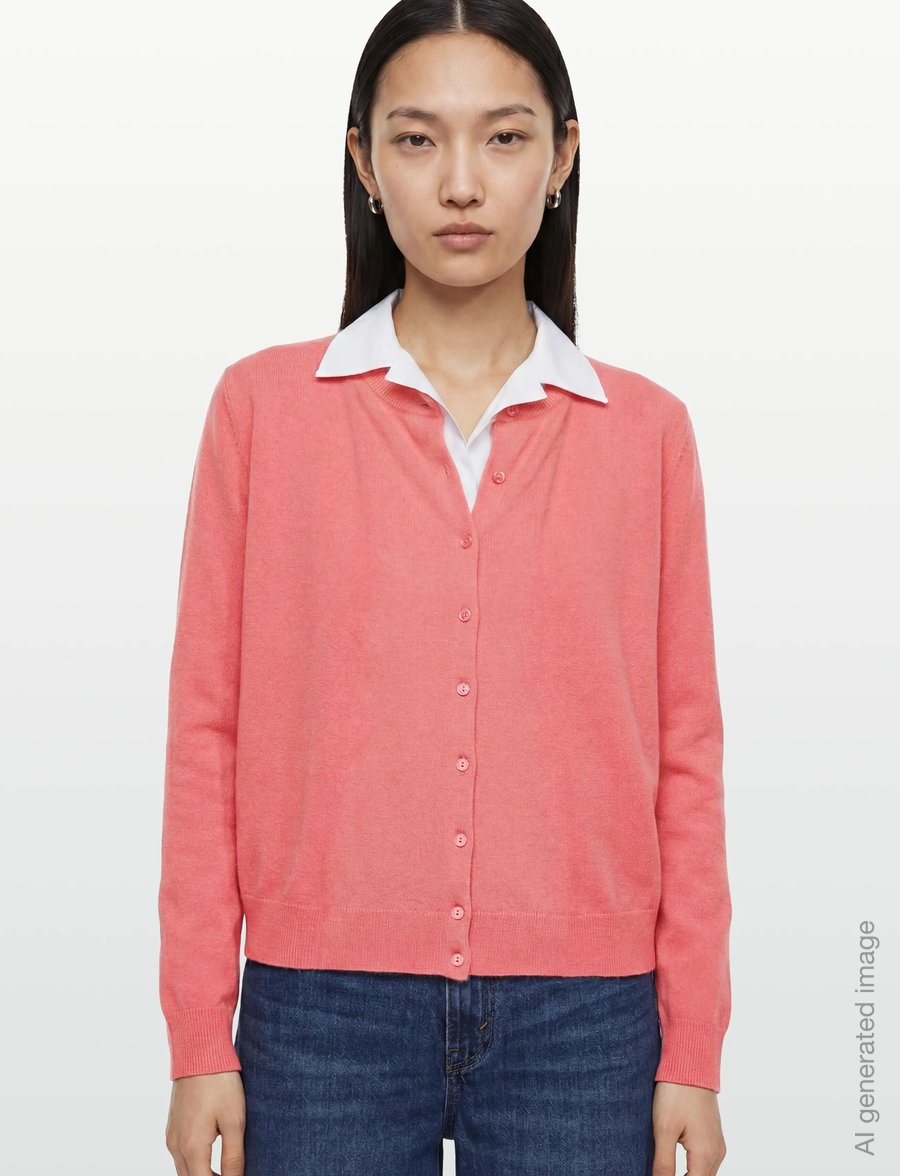 United Colors of Benetton - L/S SWEATER - cardigans - pink - 3