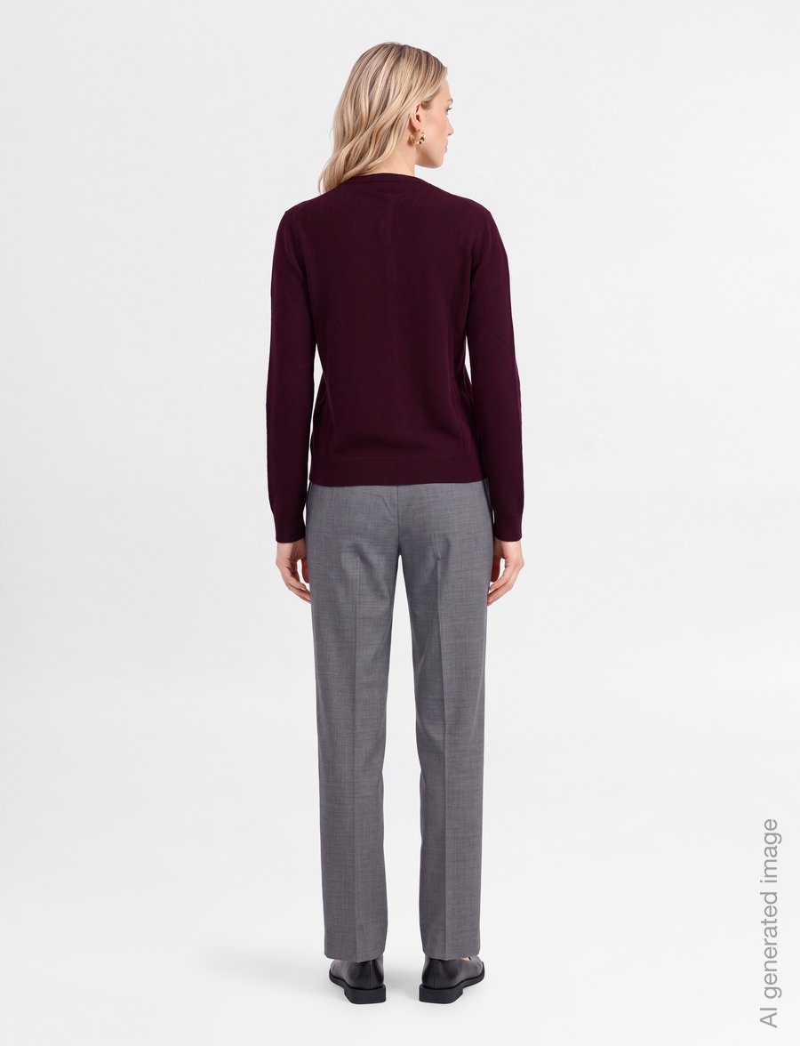 United Colors of Benetton - L/S SWEATER - strickjacken - violet - 4