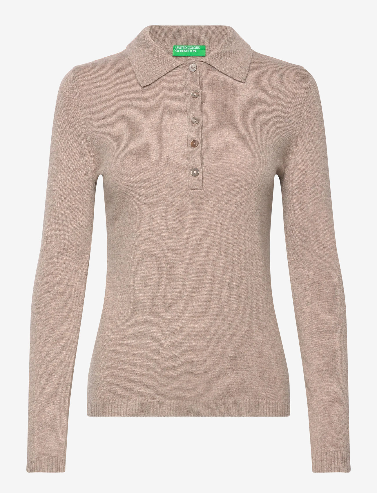 United Colors of Benetton - L/S POLO SHIRT - sviitrid - brown - 0