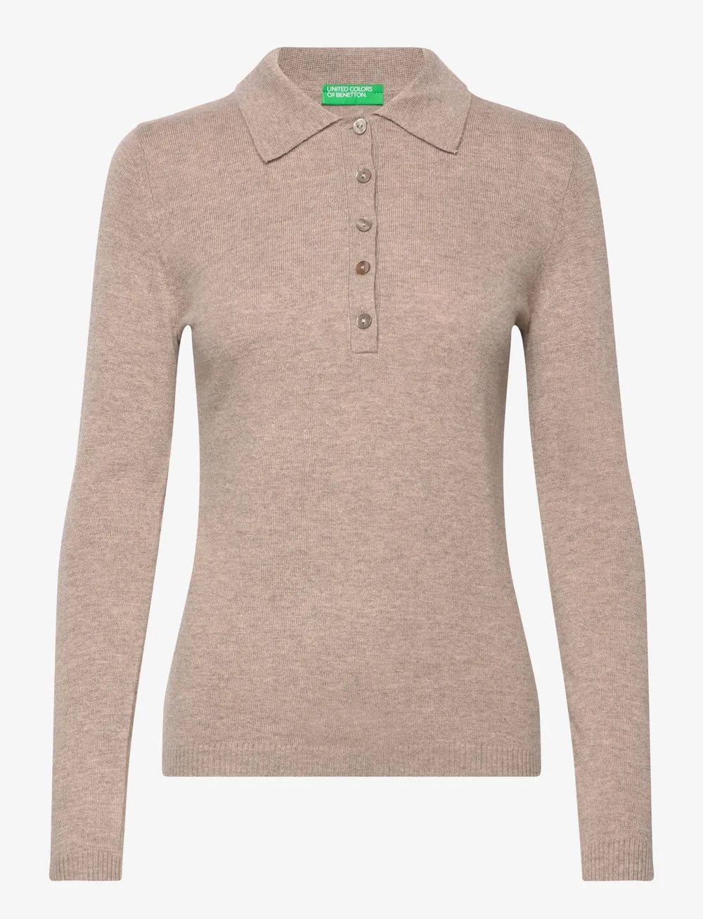 United Colors of Benetton - L/S POLO SHIRT - jumpers - brown - 0